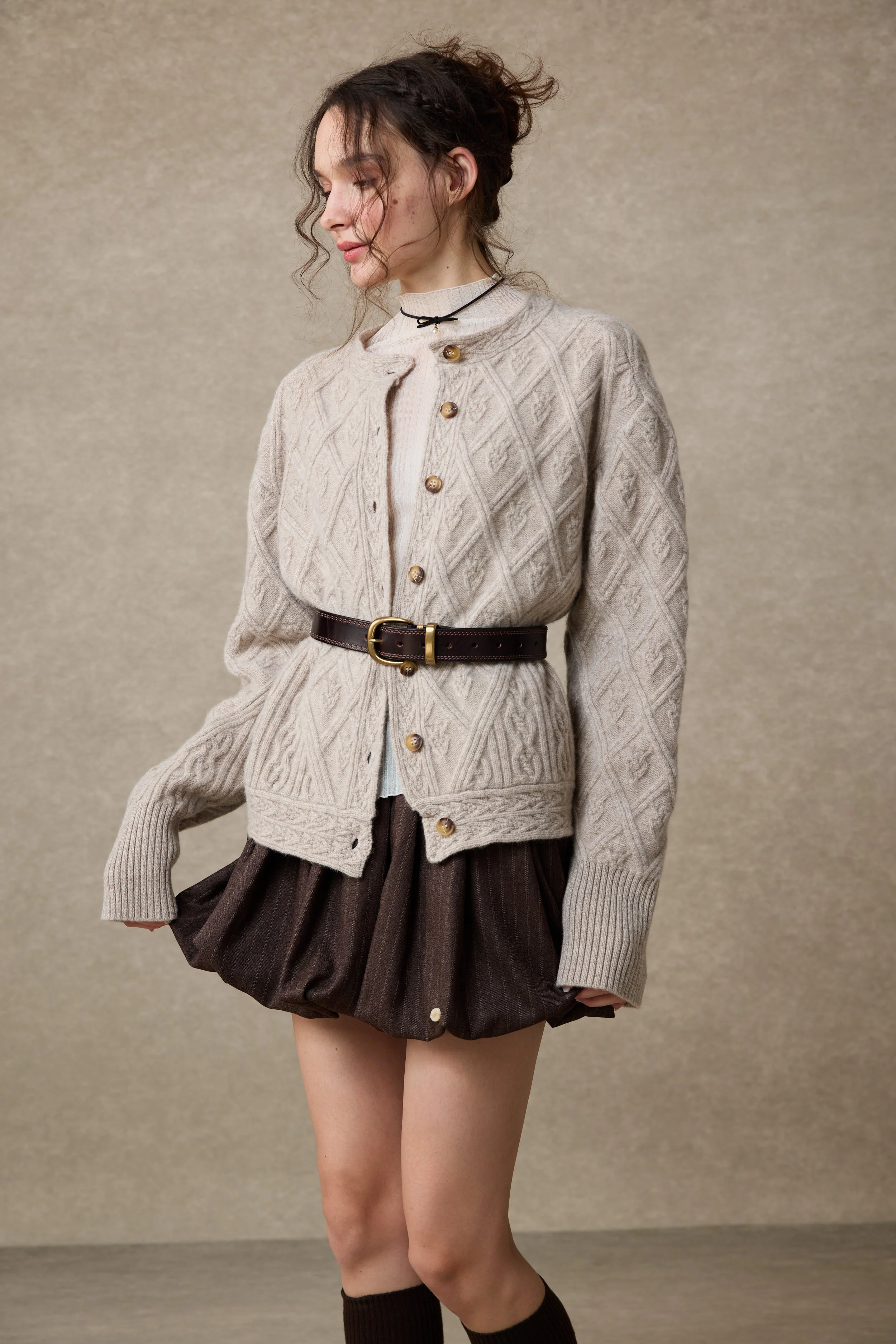 Flurry 17 | 100% Wool Sculptured Knitwear Cardigan - Image 10