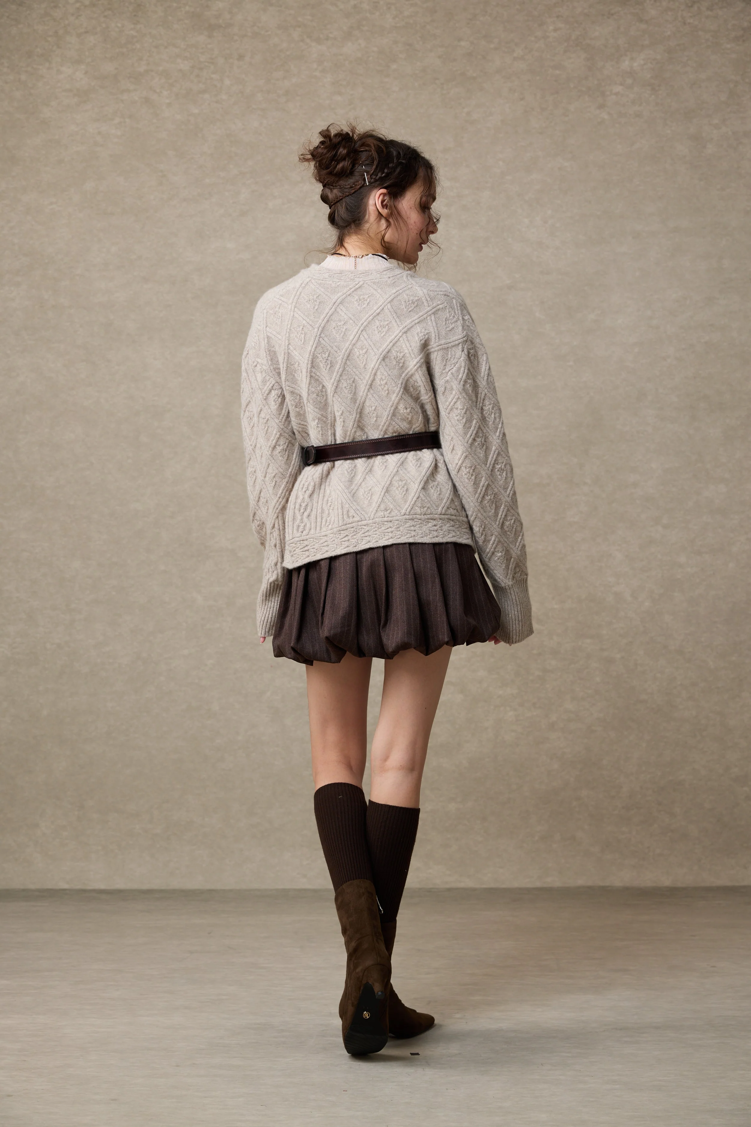 Flurry 17 | 100% Wool Sculptured Knitwear Cardigan - Image 7