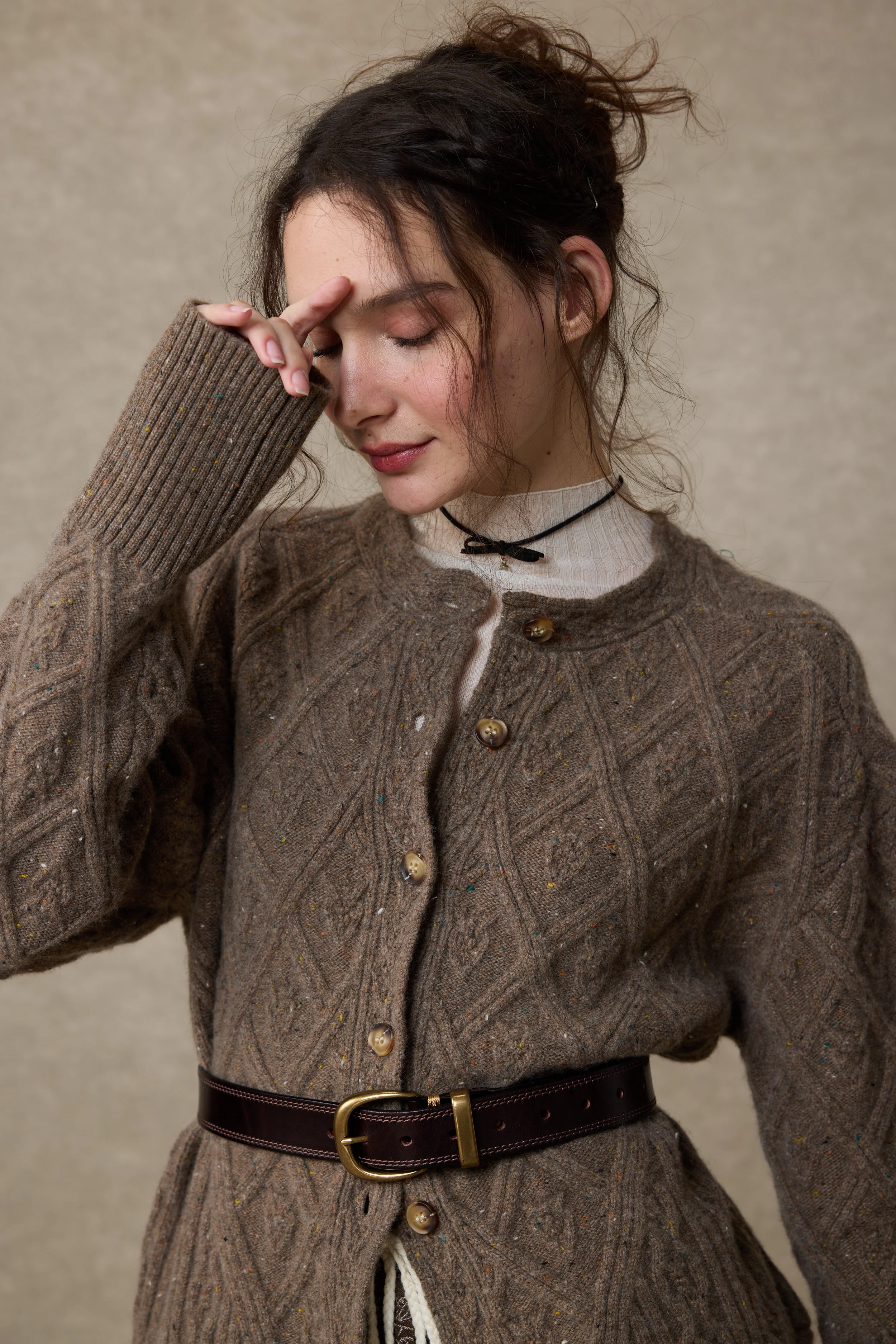 Flurry 17 | 100% Wool Sculptured Knitwear Cardigan - Image 10