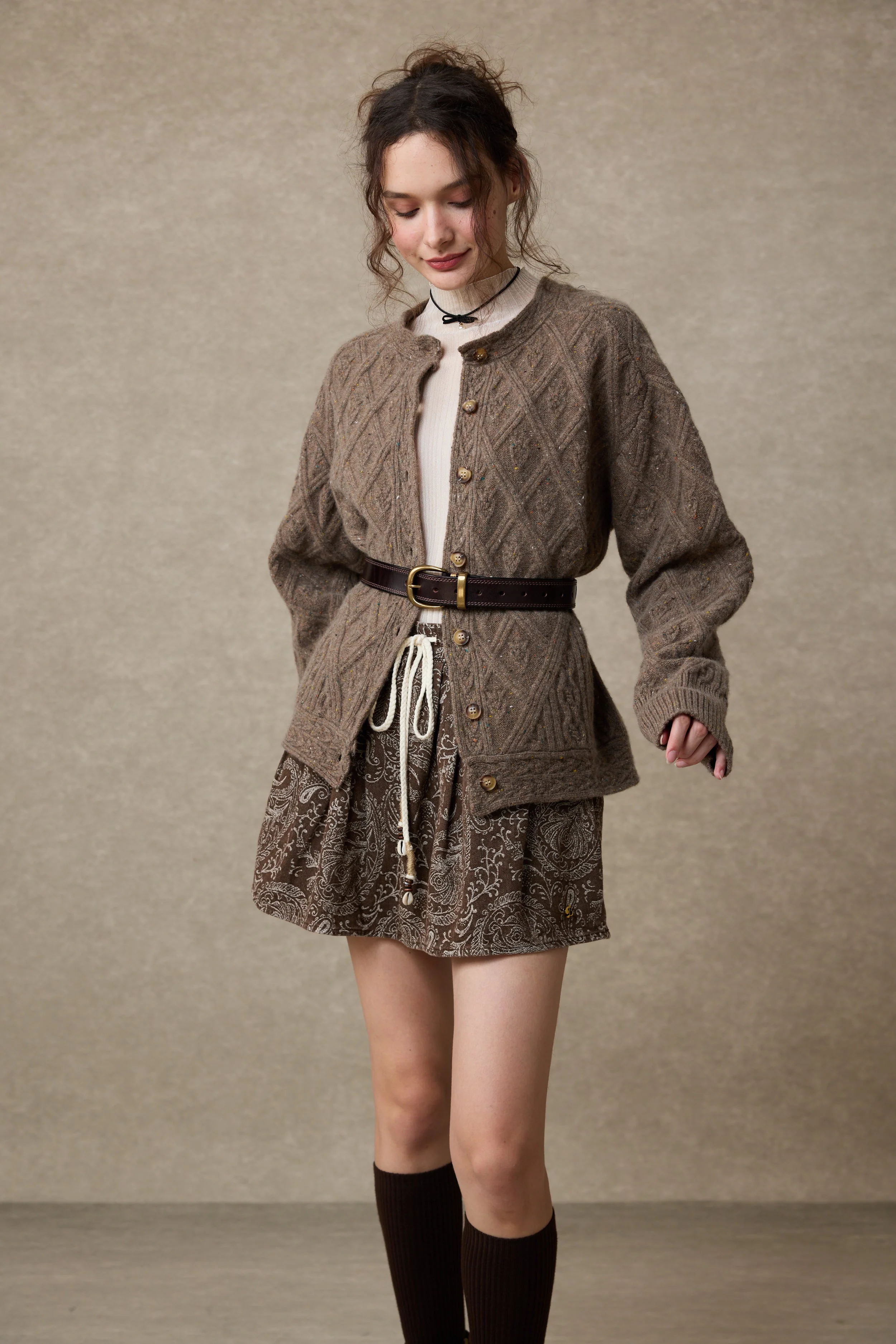 Flurry 17 | 100% Wool Sculptured Knitwear Cardigan - Image 11