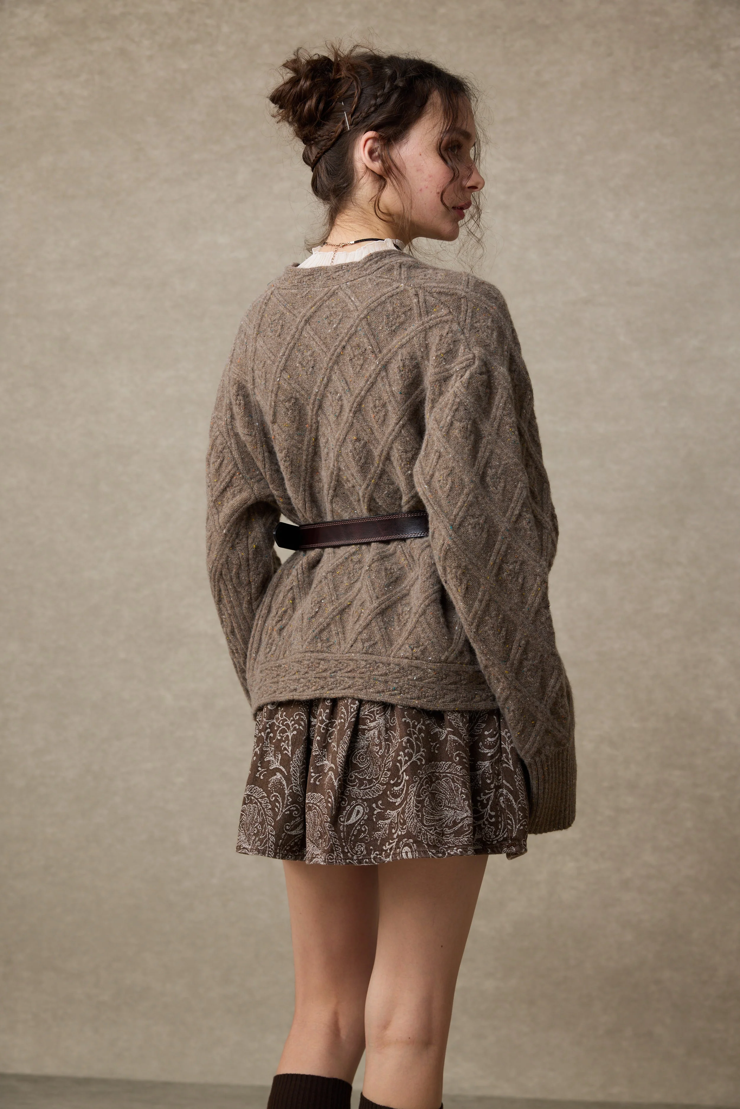Flurry 17 | 100% Wool Sculptured Knitwear Cardigan - Image 13
