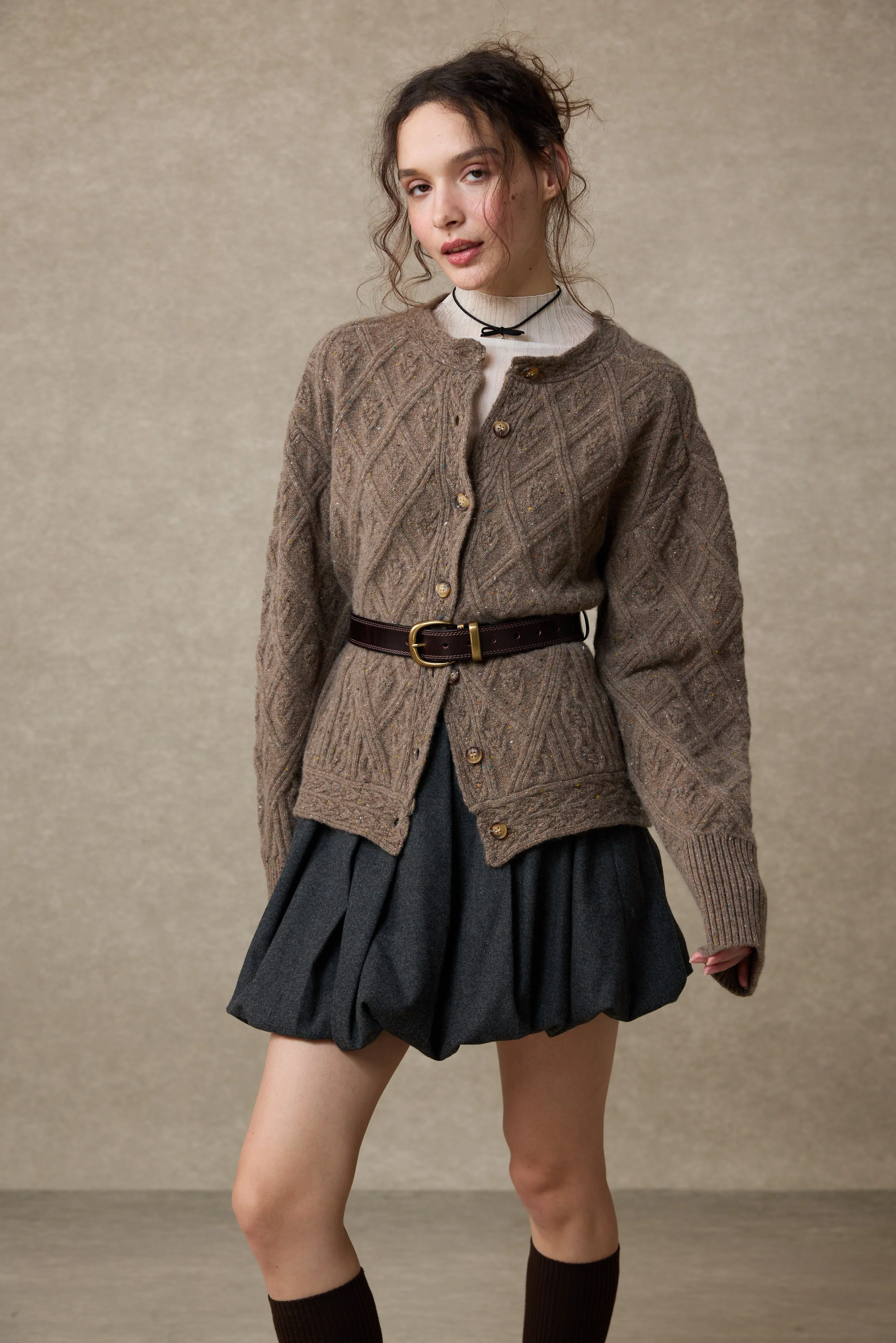 Flurry 17 | 100% Wool Sculptured Knitwear Cardigan - Image 7