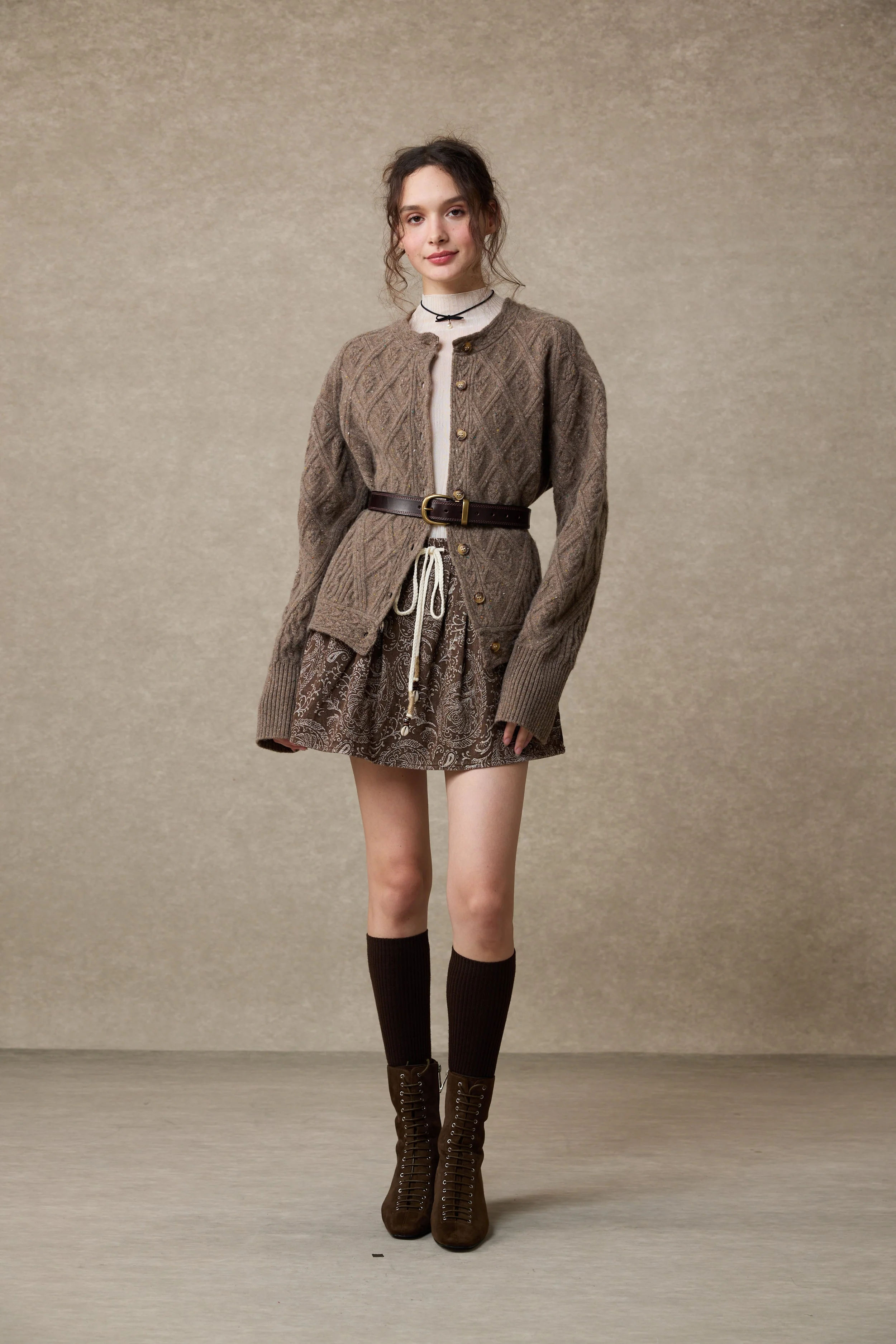 Flurry 17 | 100% Wool Sculptured Knitwear Cardigan - Image 8