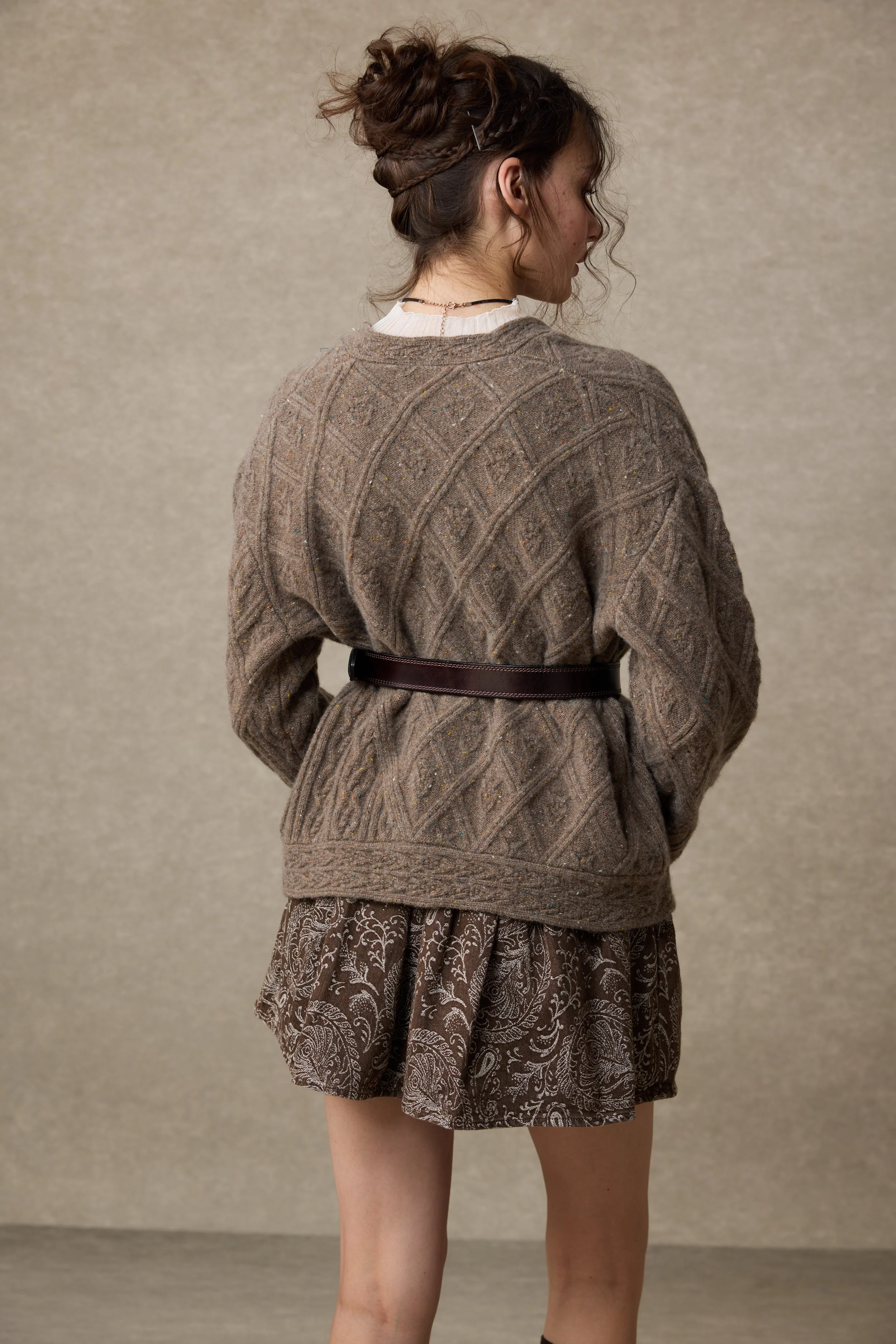 Flurry 17 | 100% Wool Sculptured Knitwear Cardigan - Image 9