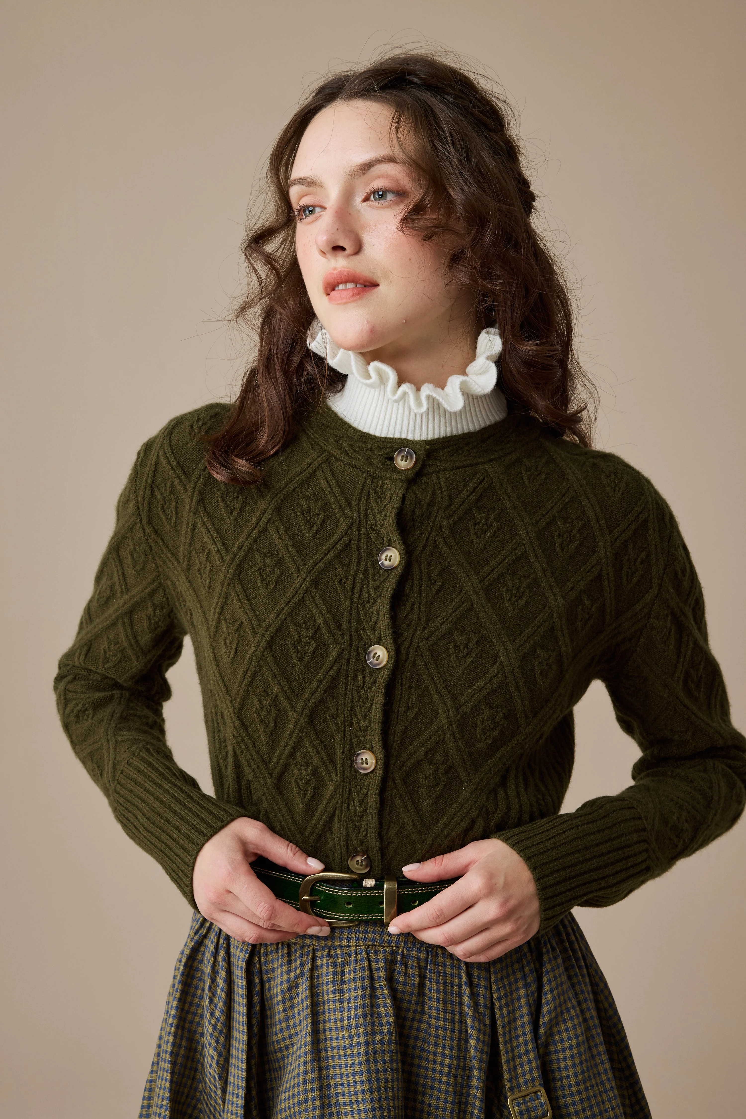 Flurry 17 | 100% Wool Sculptured Knitwear Cardigan - Image 25
