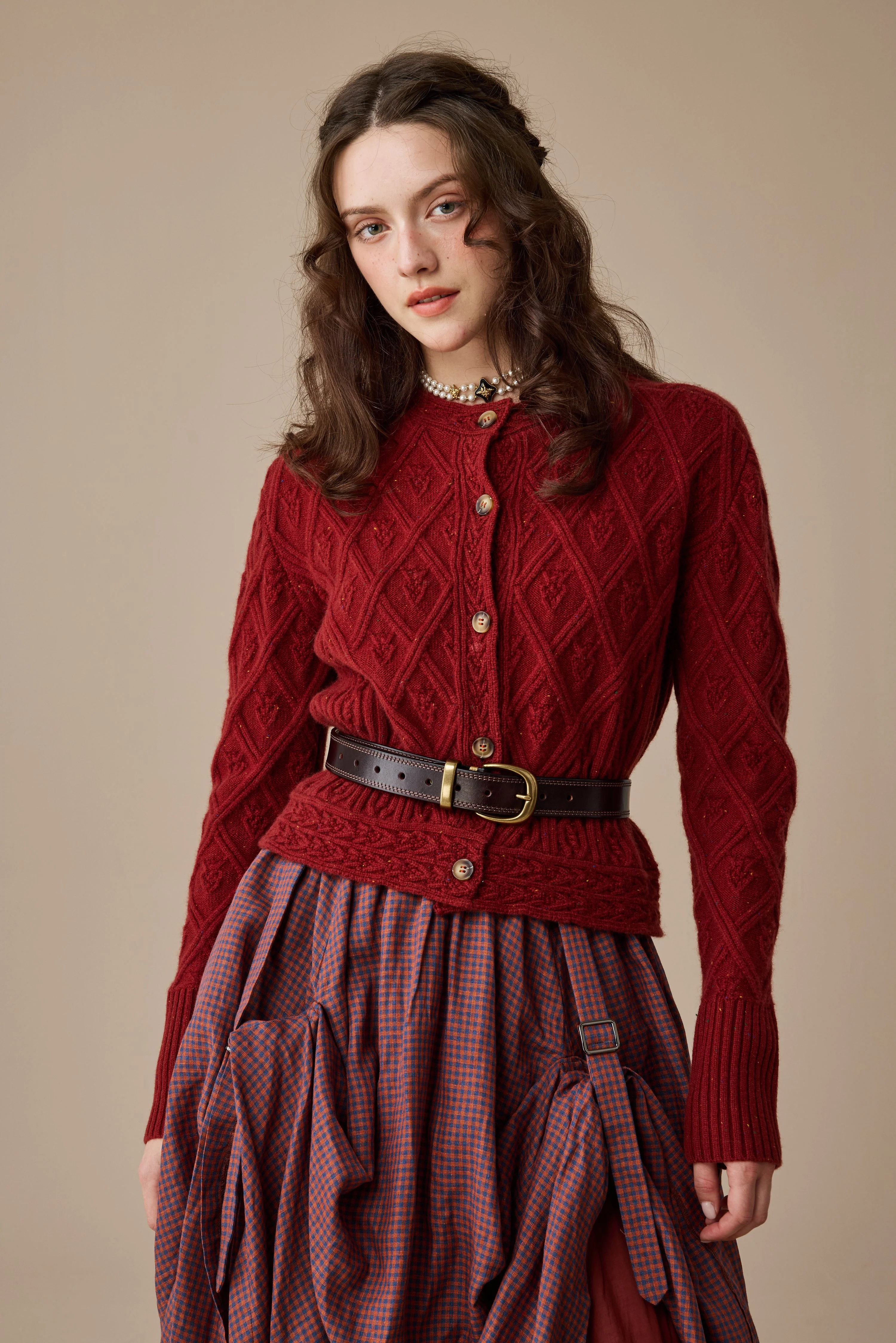 Flurry 17 | 100% Wool Sculptured Knitwear Cardigan - Image 4