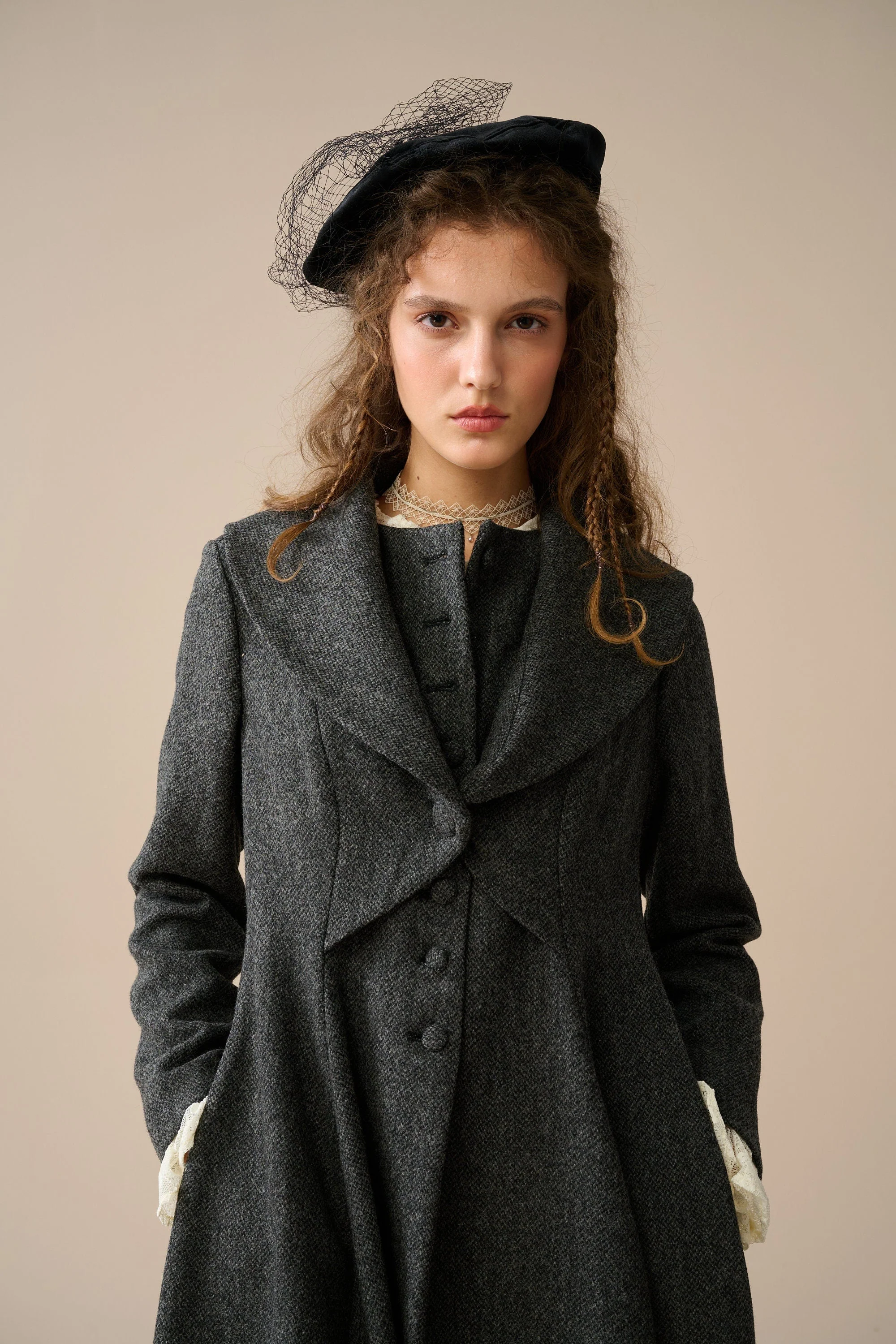 Gemma 17 | 100% wool victorian coat - Image 24