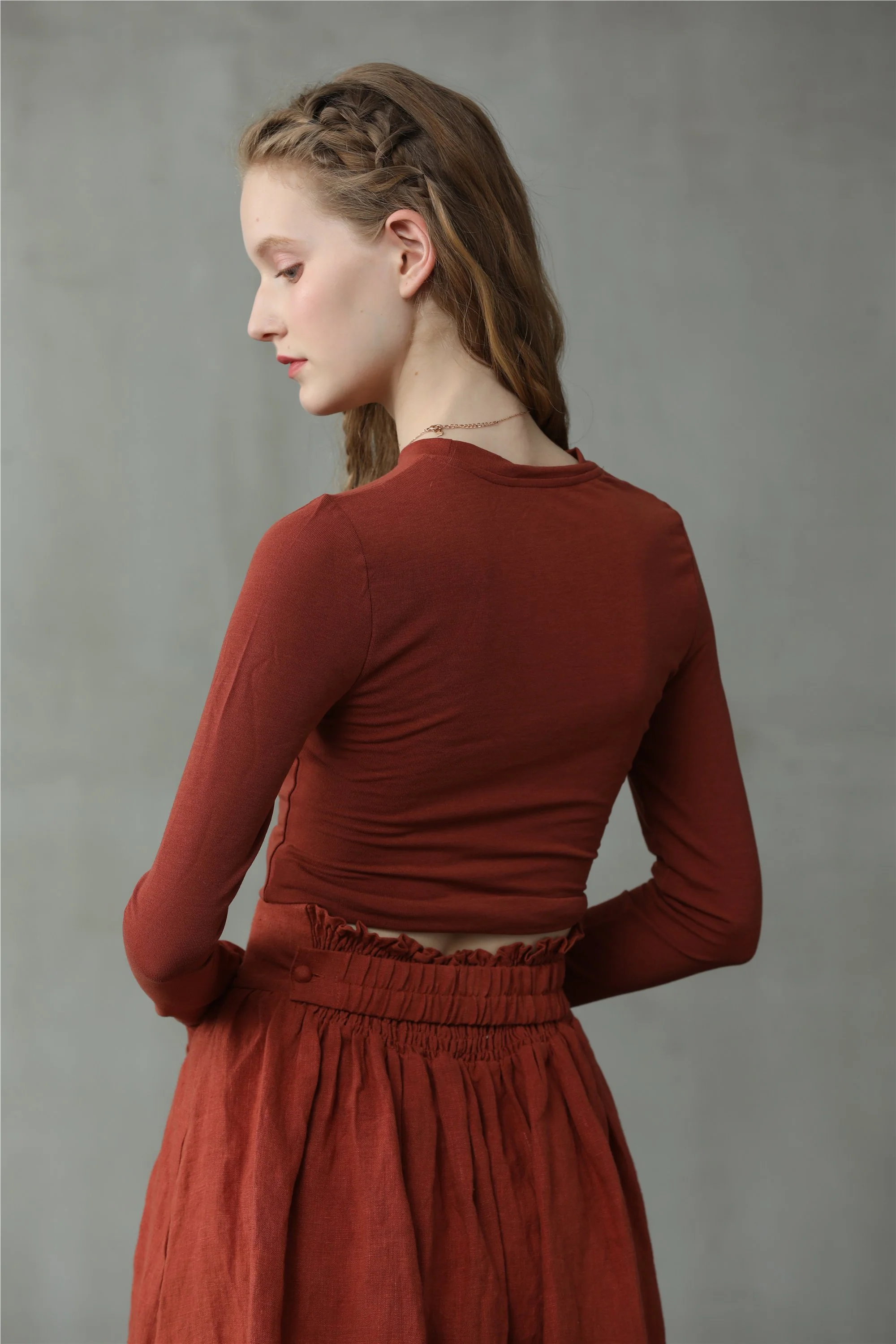 Hannah 38 |  Girdle linen skirt - Image 12
