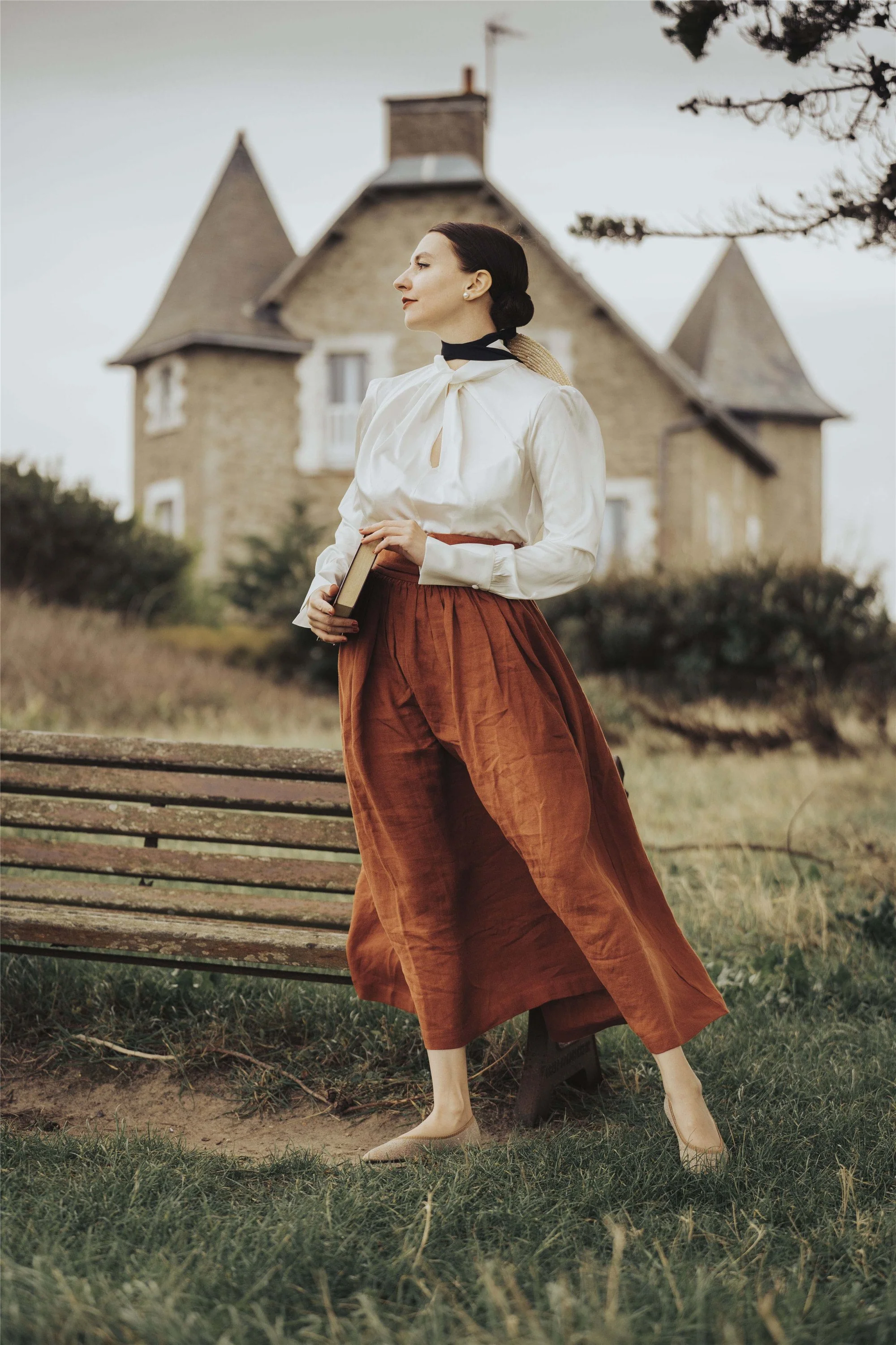 Hannah 38 |  Girdle linen skirt - Image 15
