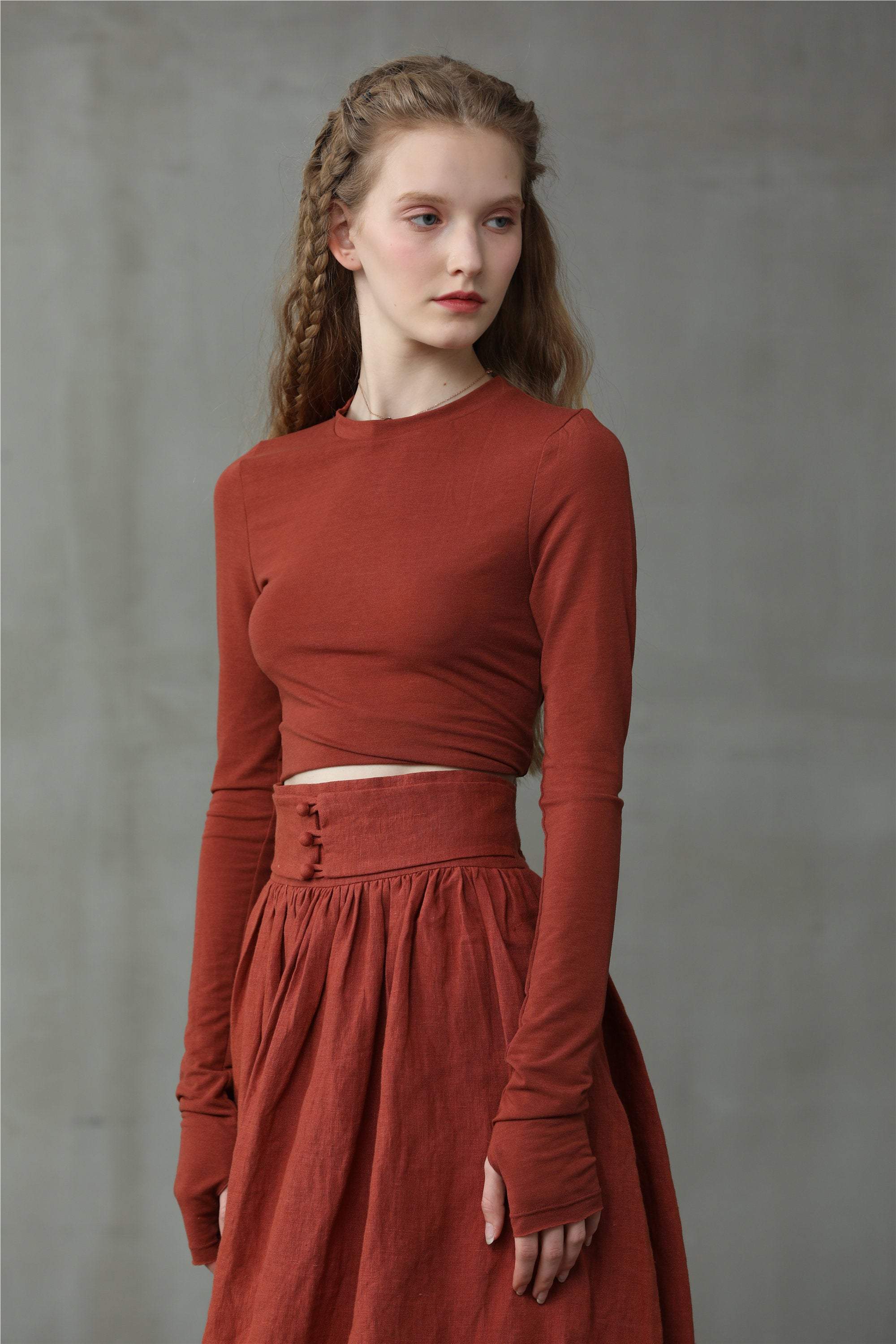 Hannah 38 |  Girdle linen skirt - Image 3