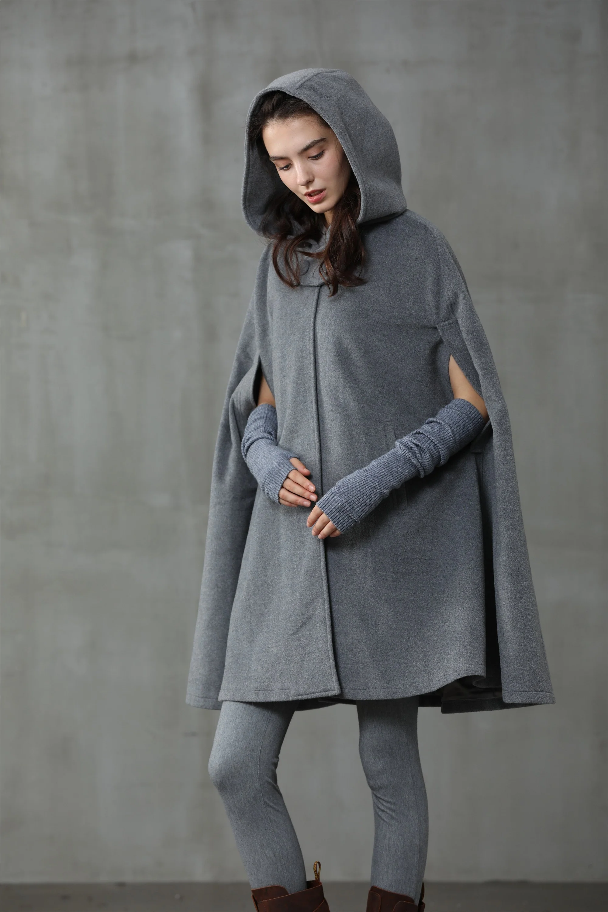 The New Yorker | Hooded Cashmere Cape - Image 3