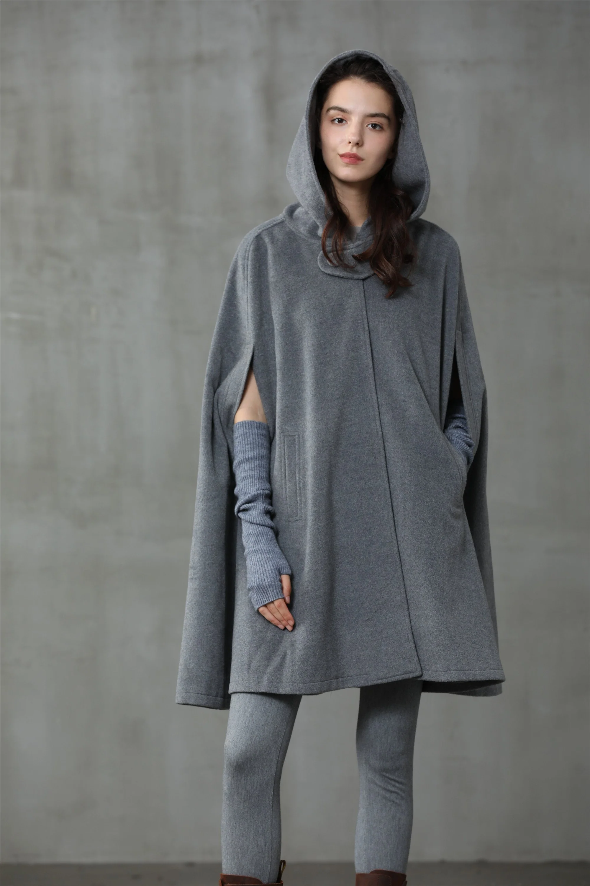The New Yorker | Hooded Cashmere Cape - Image 4