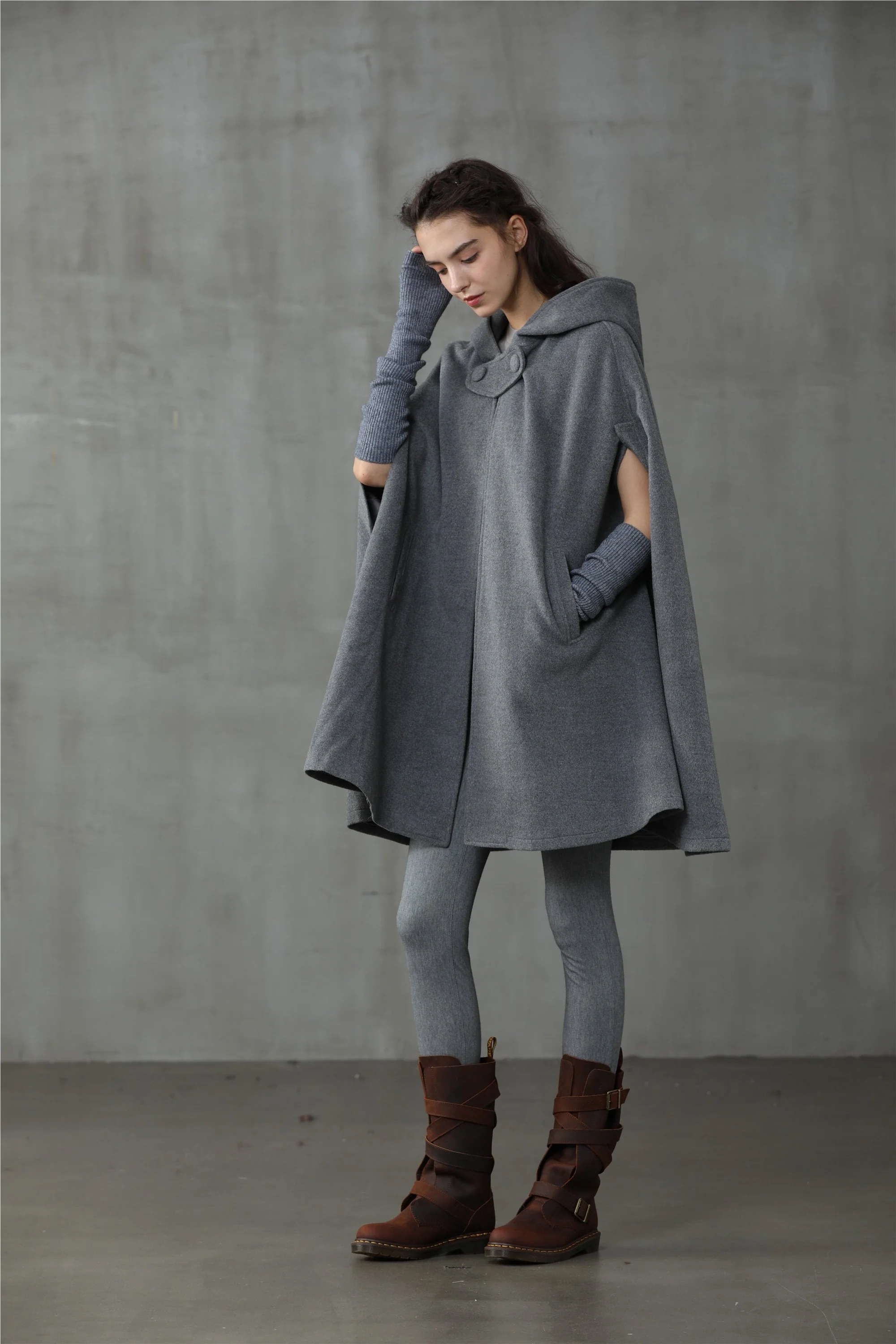 The New Yorker | Hooded Cashmere Cape - Image 7