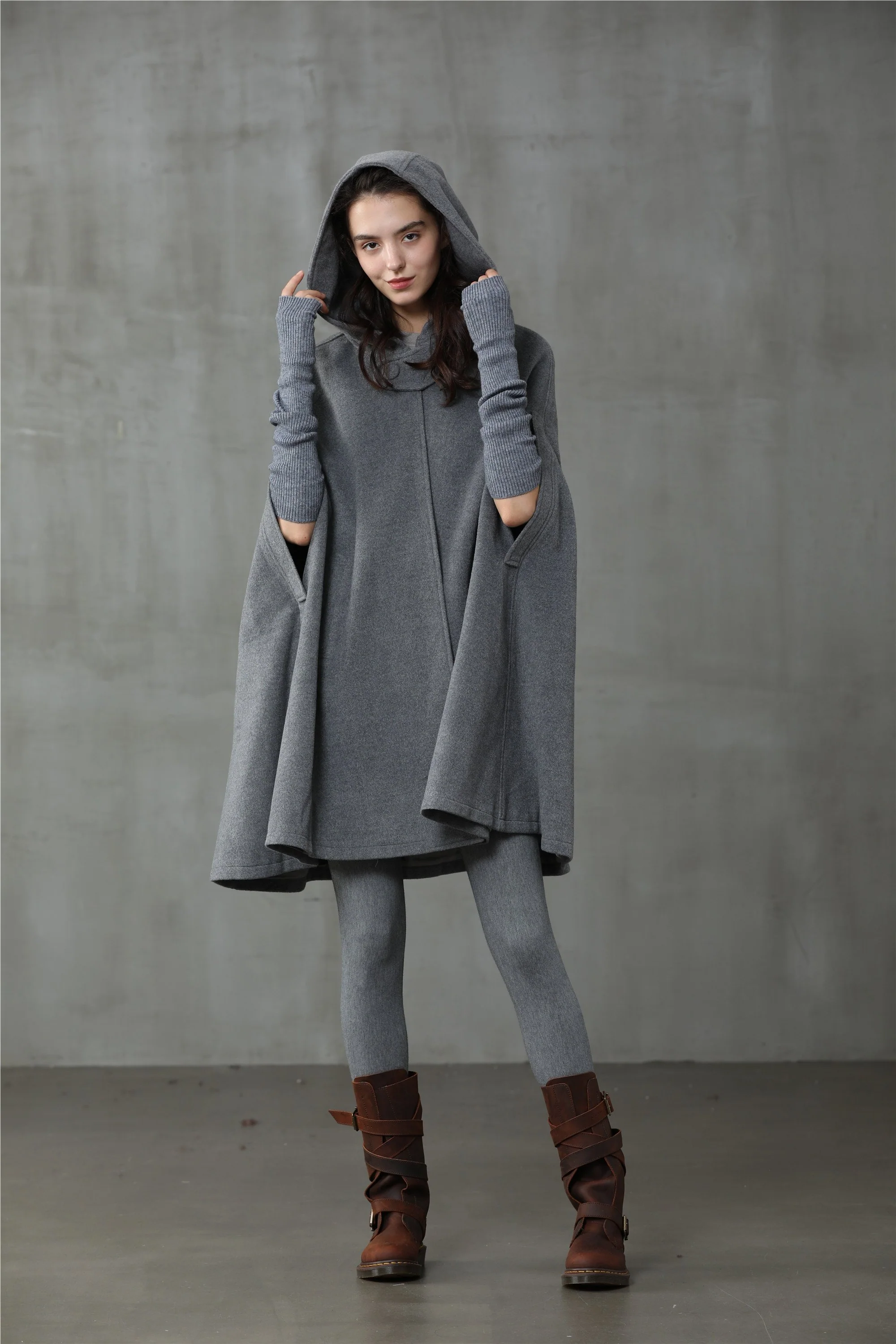 The New Yorker | Hooded Cashmere Cape - Image 9