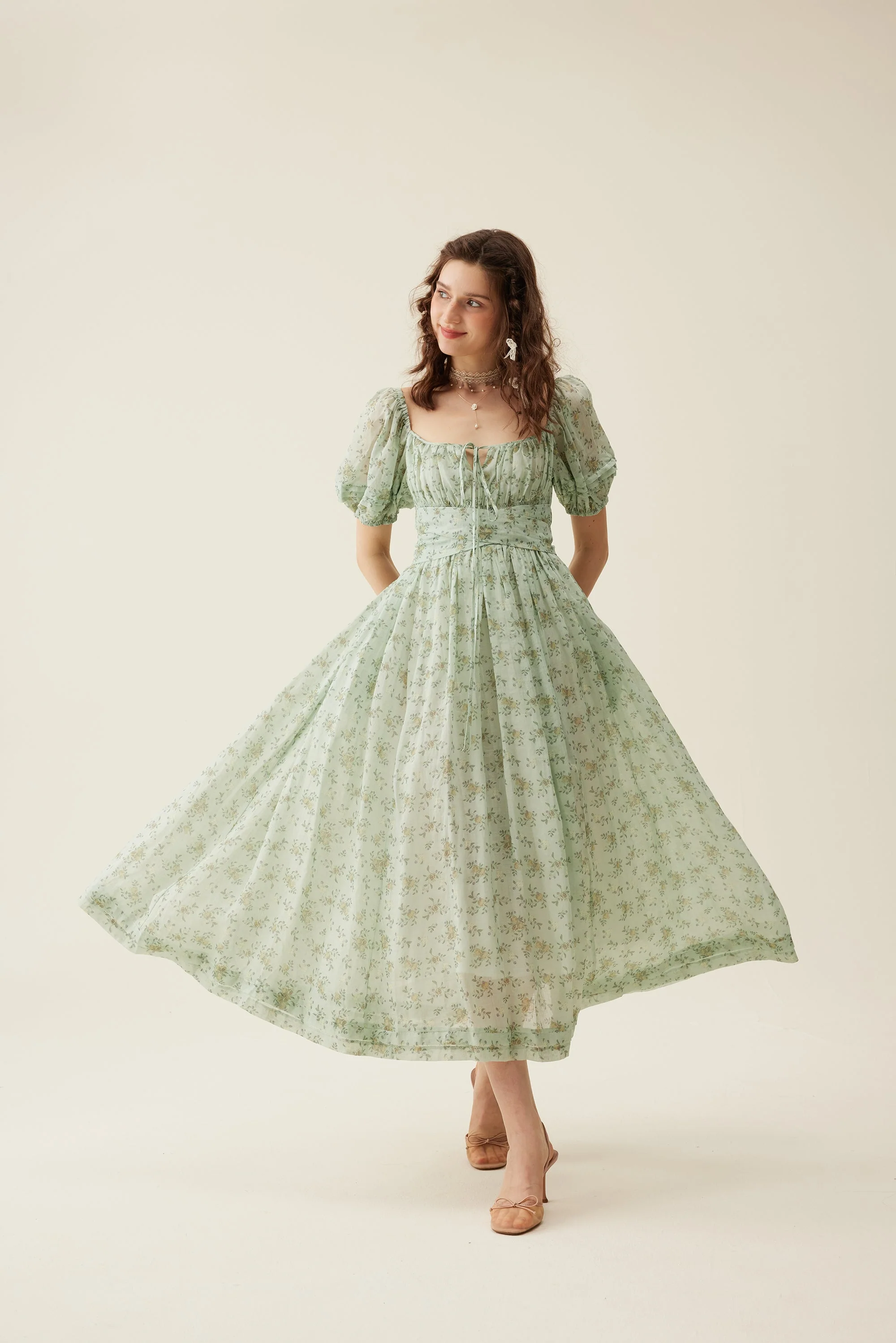 Alice 19 | Floral linen dress - Image 34