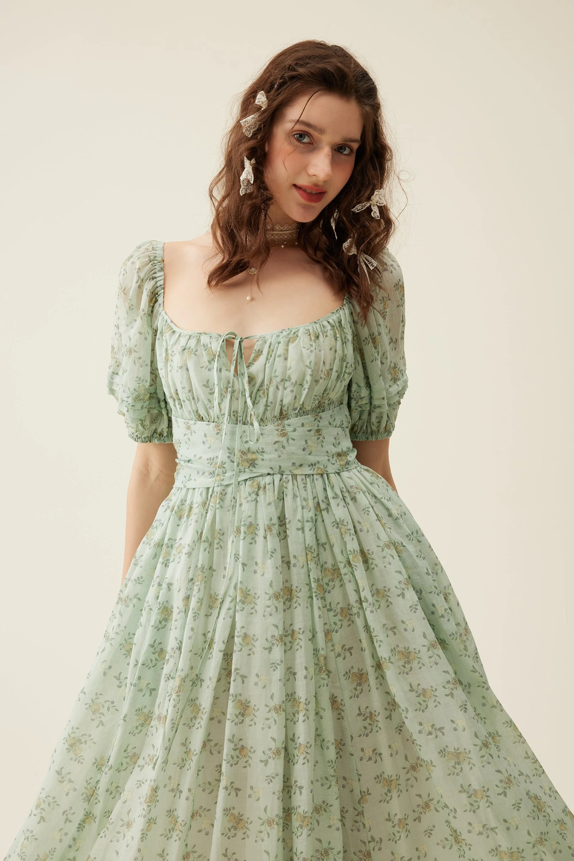 Alice 19 | Floral linen dress - Image 33