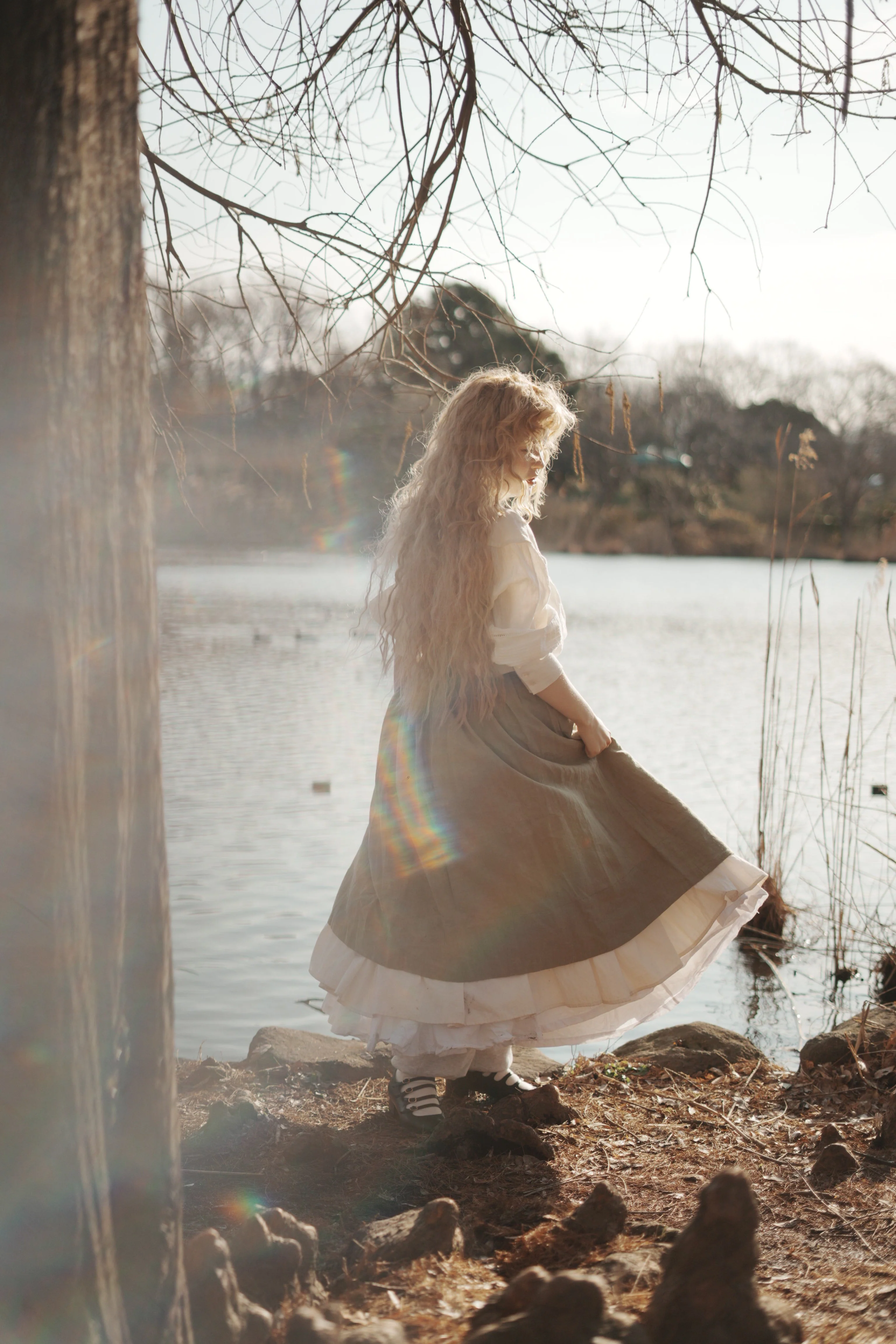 Daisy 03 | Pastel Green Linen Skirt - Image 4