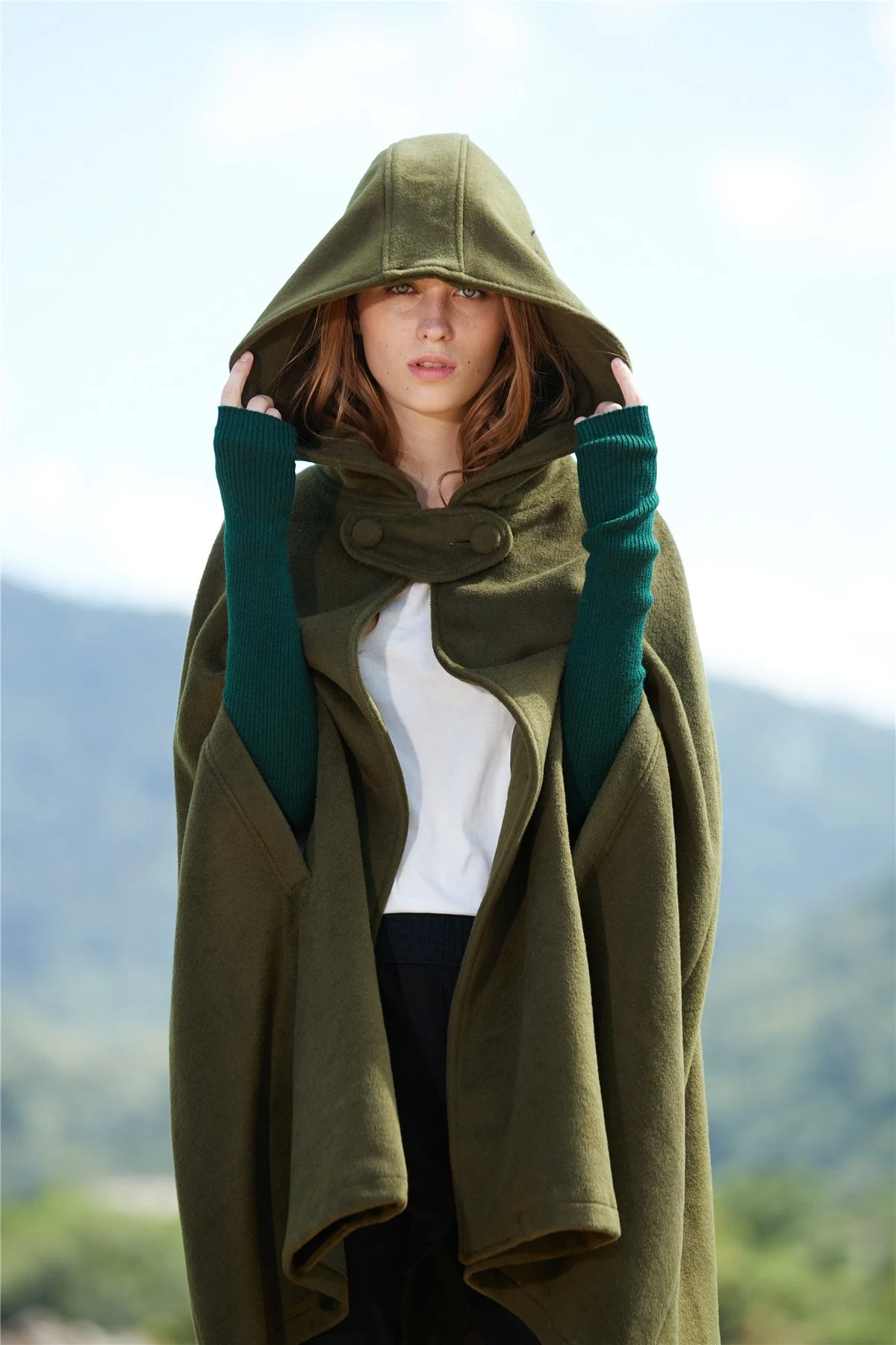 The New Yorker | Hooded Cashmere Cape - Image 4