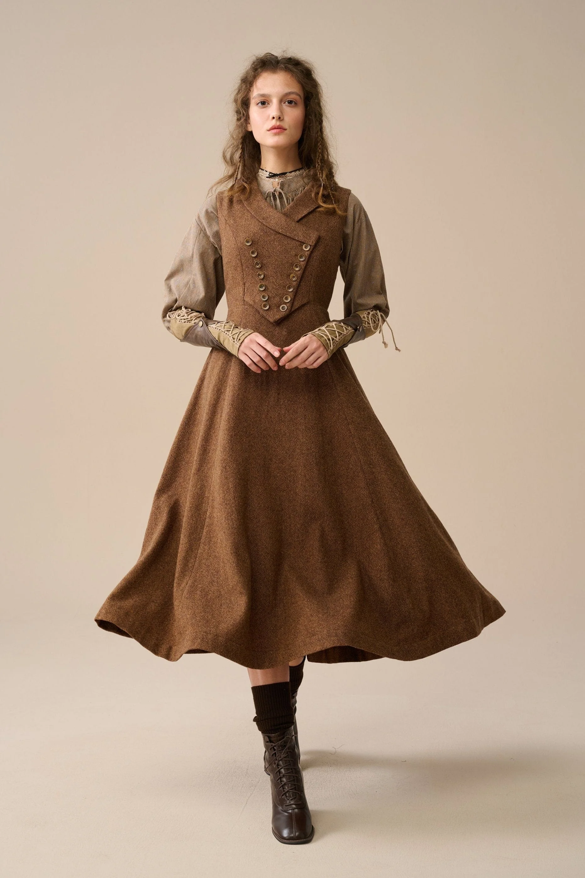 Helen 17| Vintage wool dress - Image 4