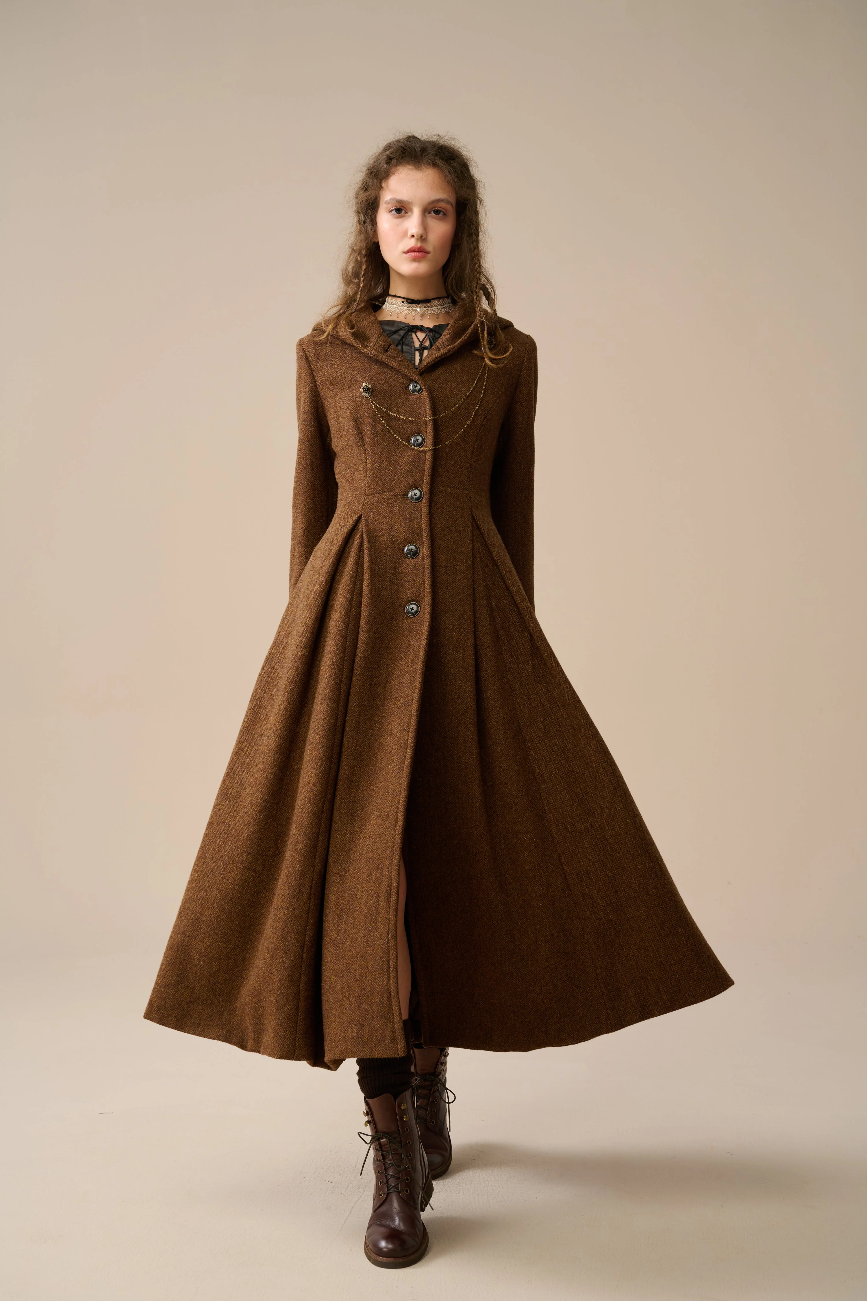 My Fair Lady 26 | Hooded Wool Coat - Image 11