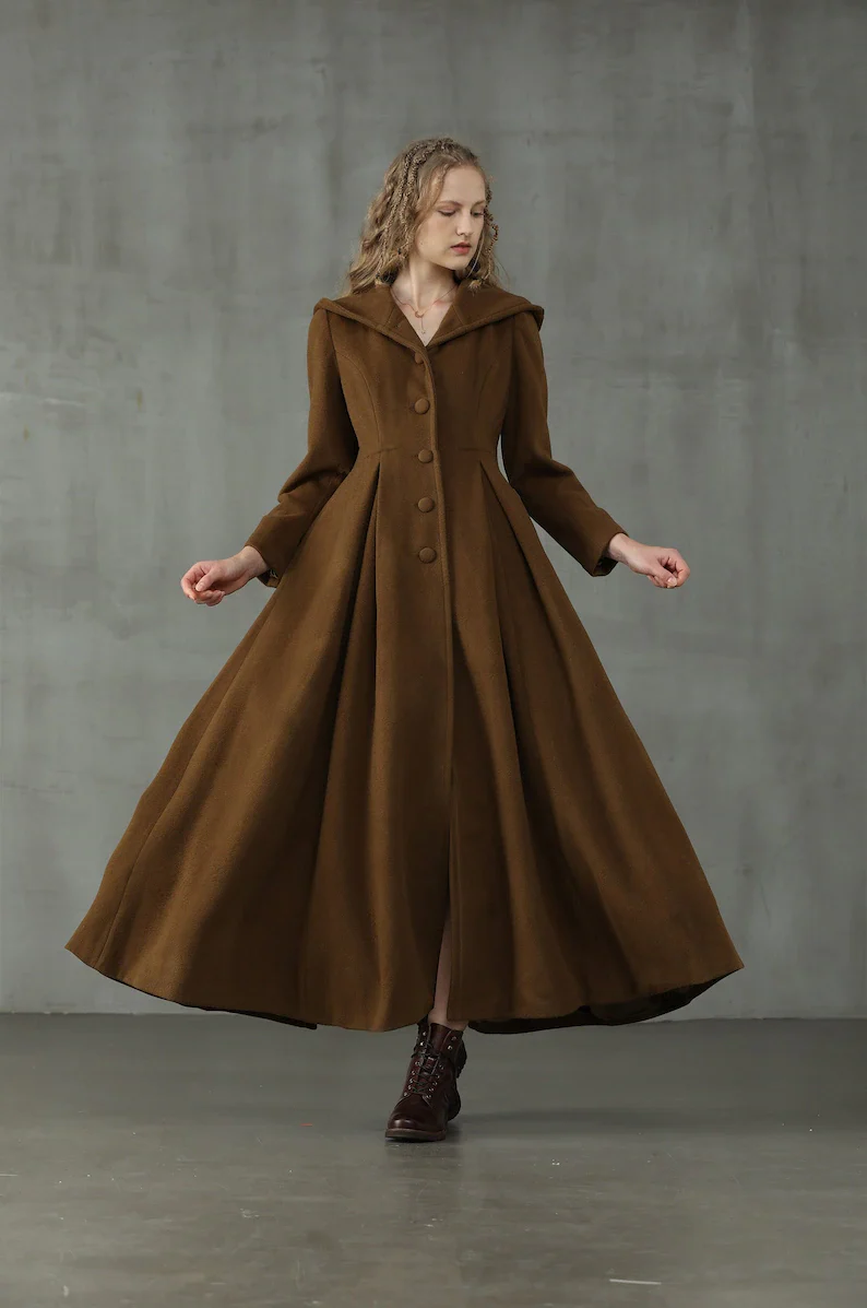 My Fair Lady 26 | Hooded Wool Coat - Image 13