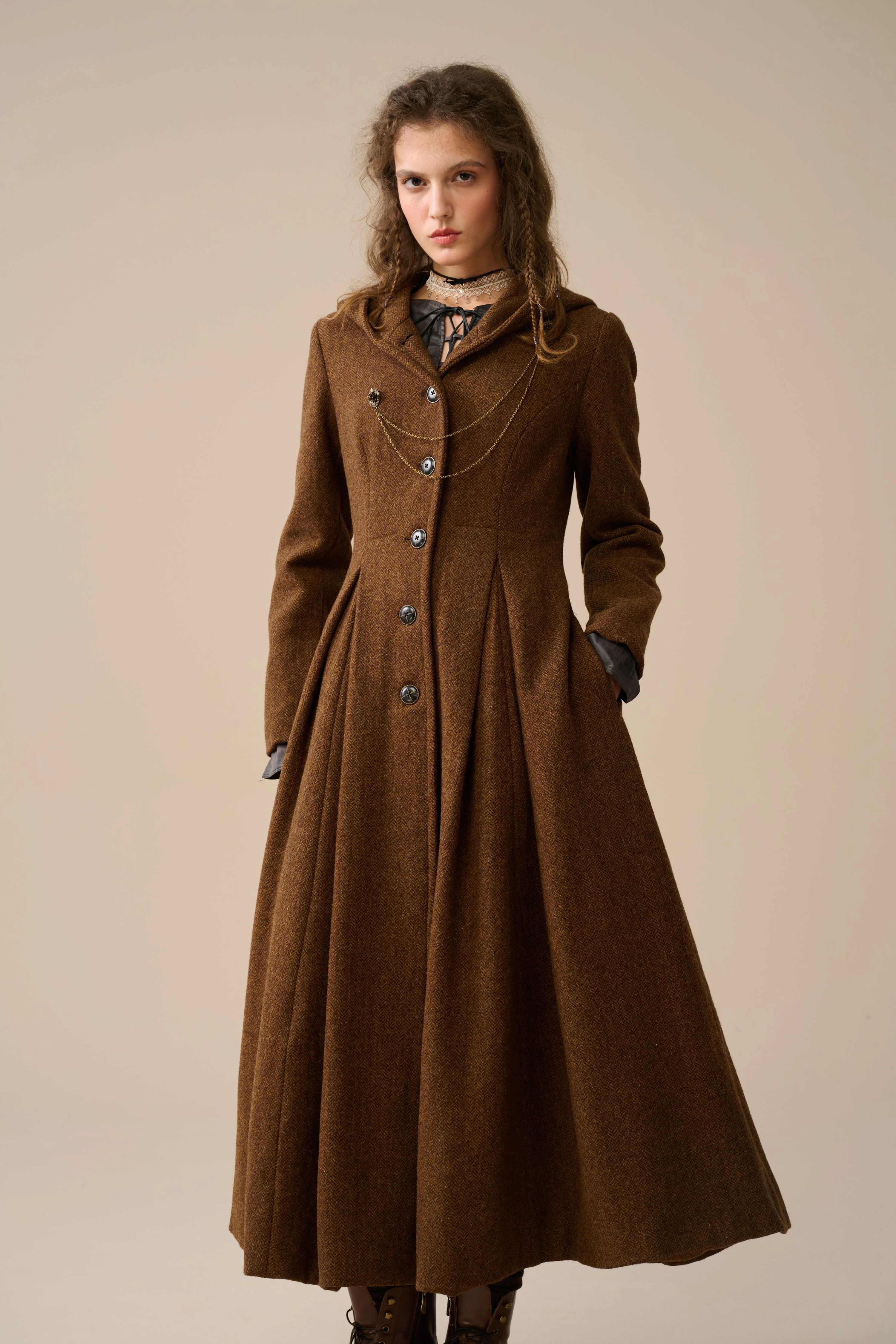 My Fair Lady 26 | Hooded Wool Coat - Image 18