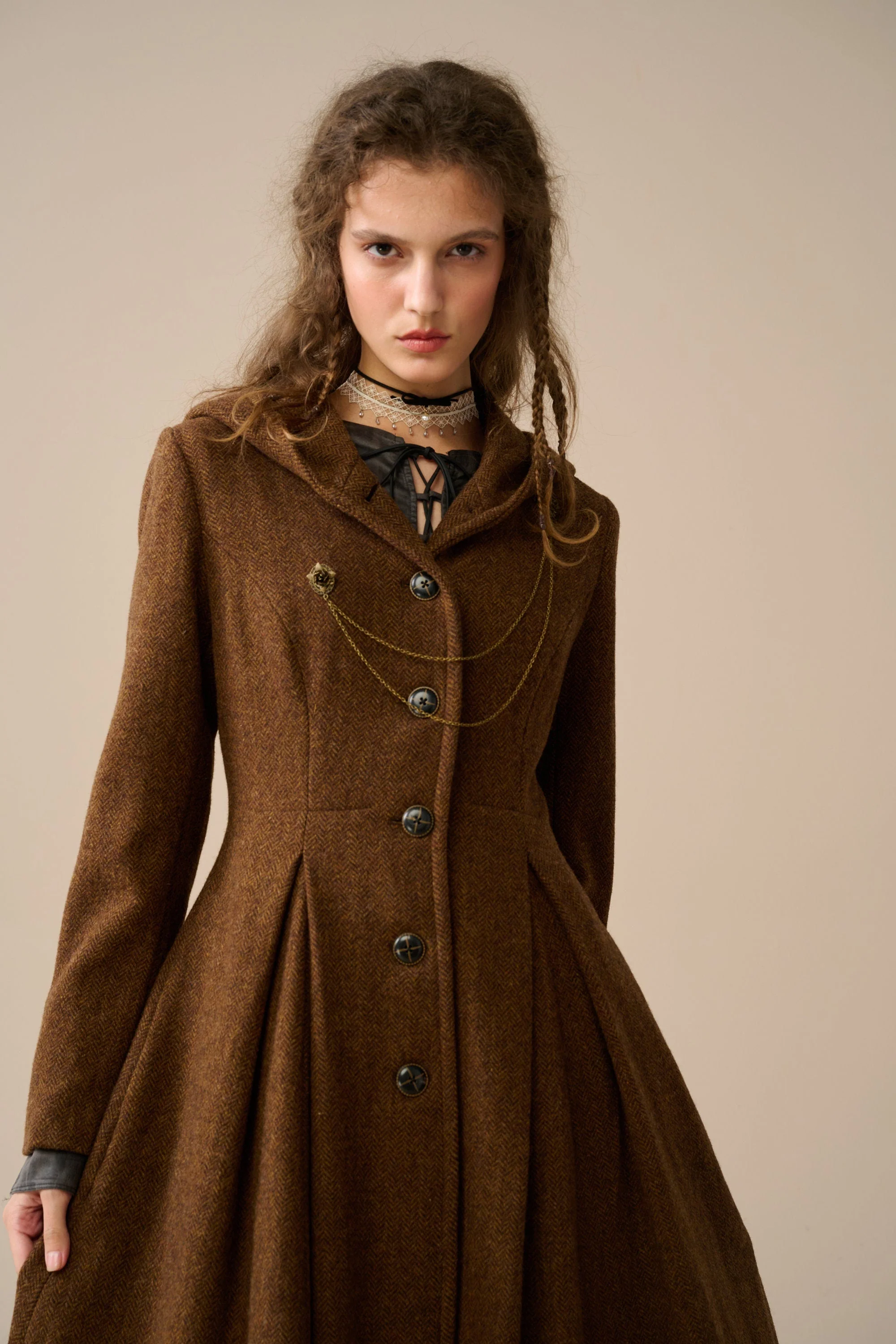My Fair Lady 26 | Hooded Wool Coat - Image 3