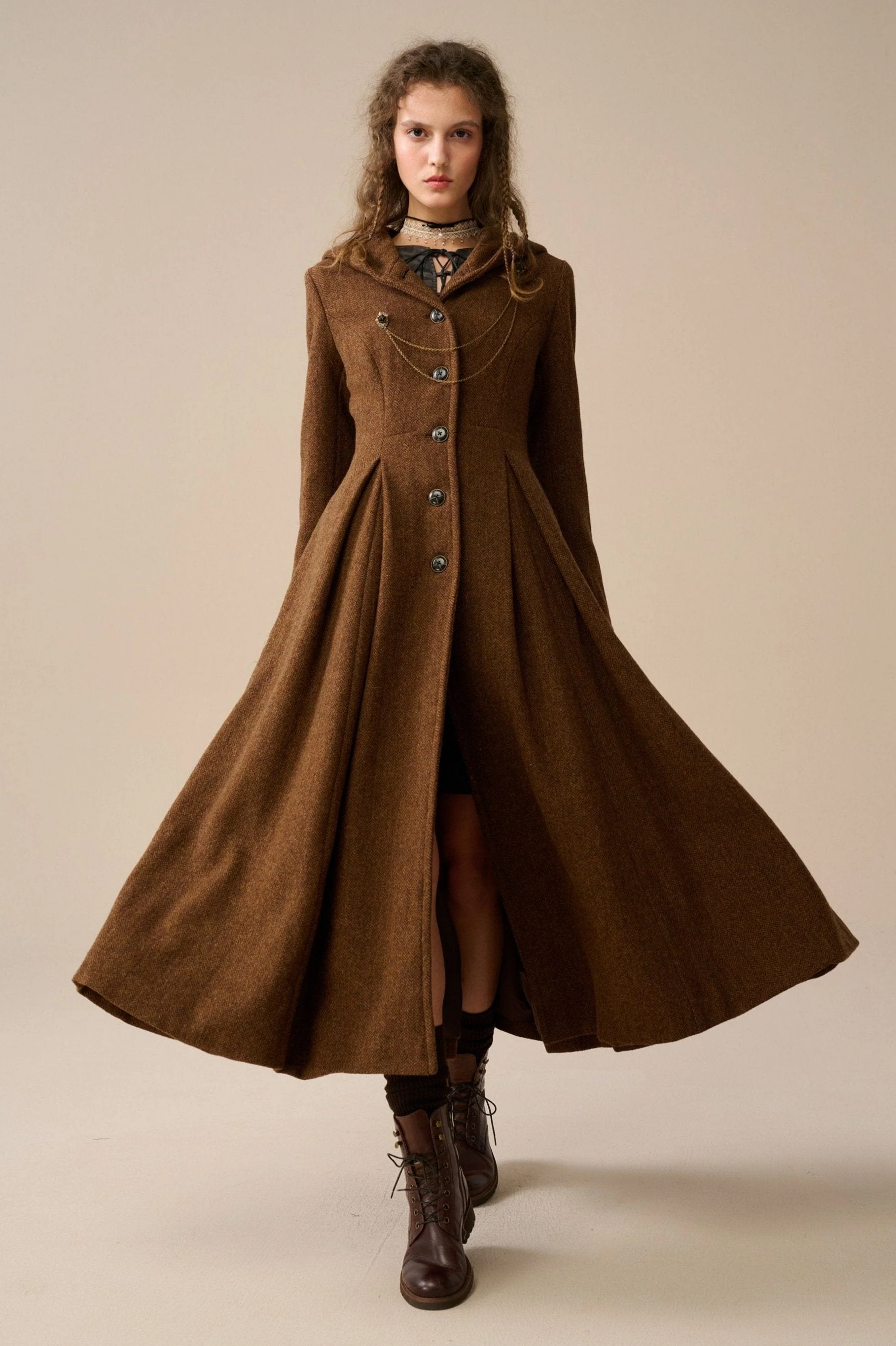 My Fair Lady 26 | Hooded Wool Coat - Image 6