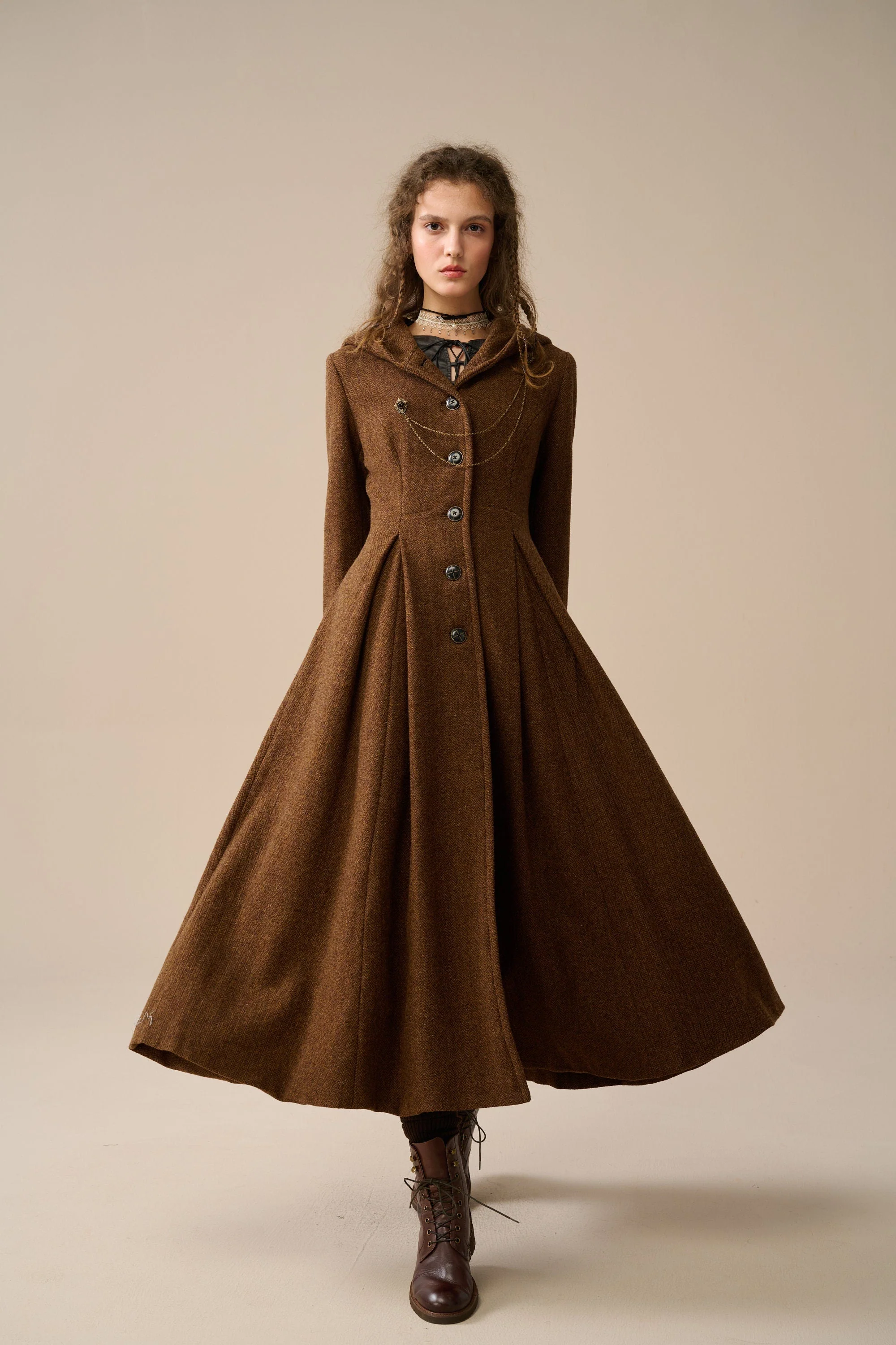 My Fair Lady 26 | Hooded Wool Coat - Image 7