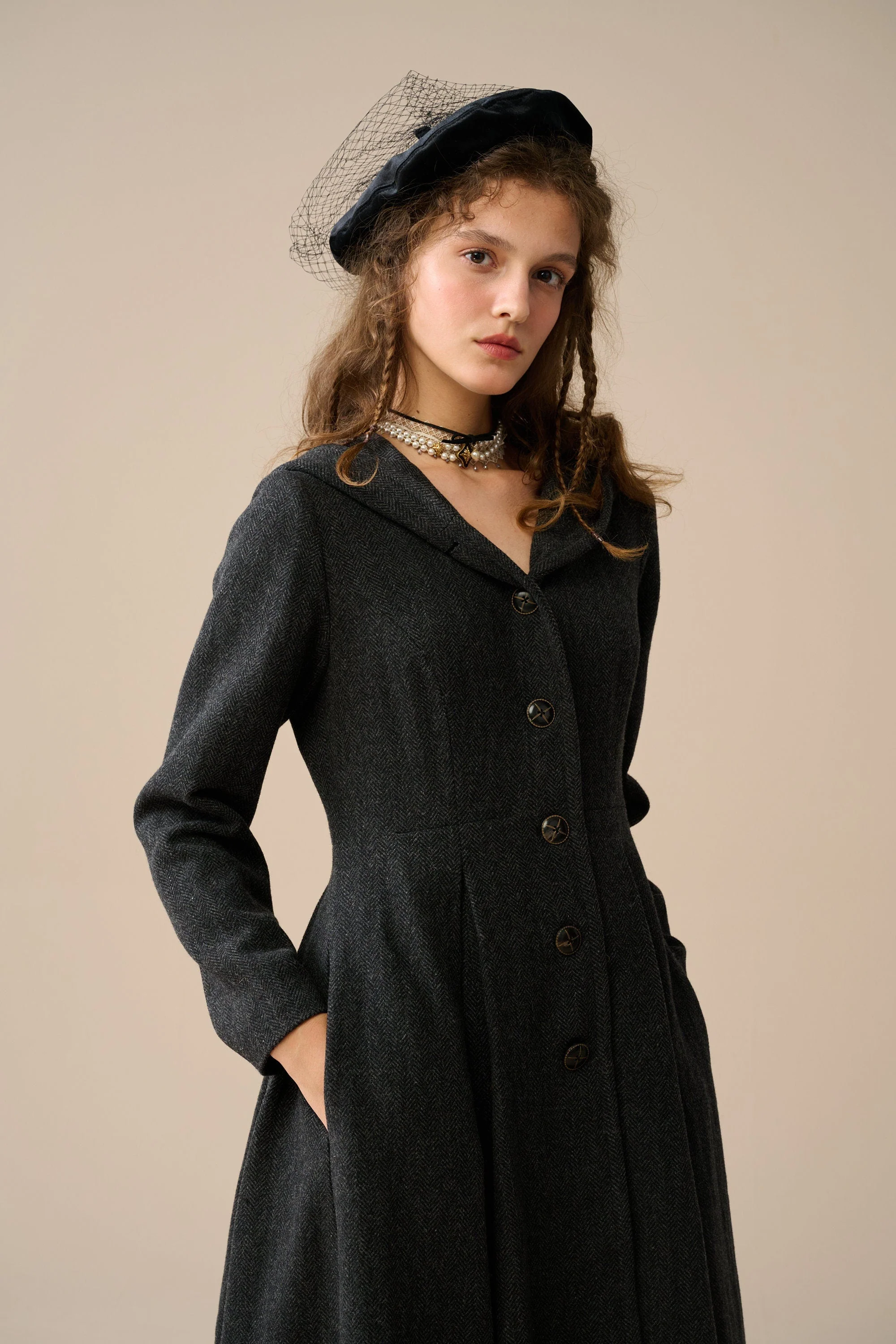 My Fair Lady 26 | Hooded Wool Coat - Image 13