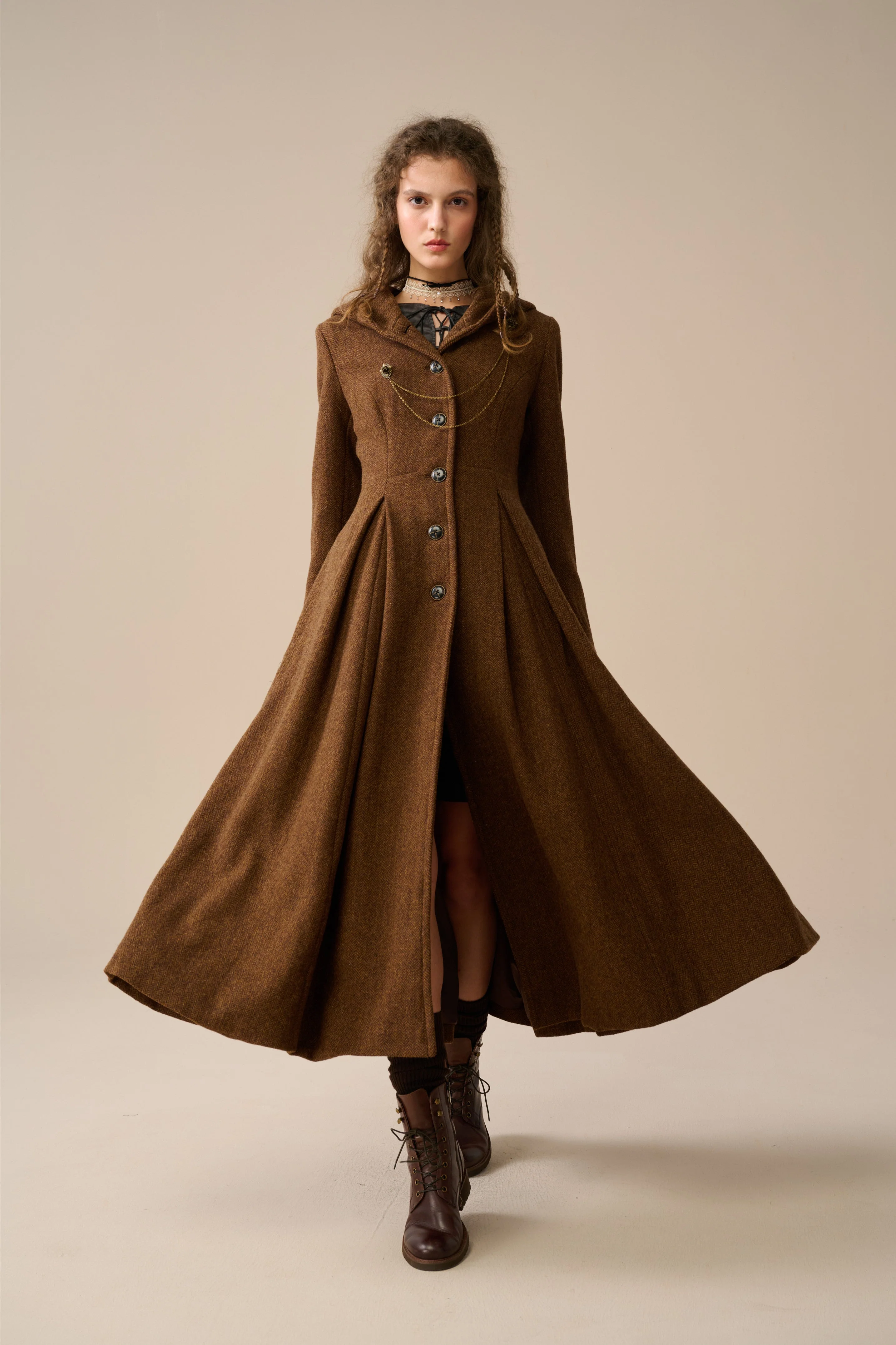 My Fair Lady 26 | Hooded Wool Coat - Image 20