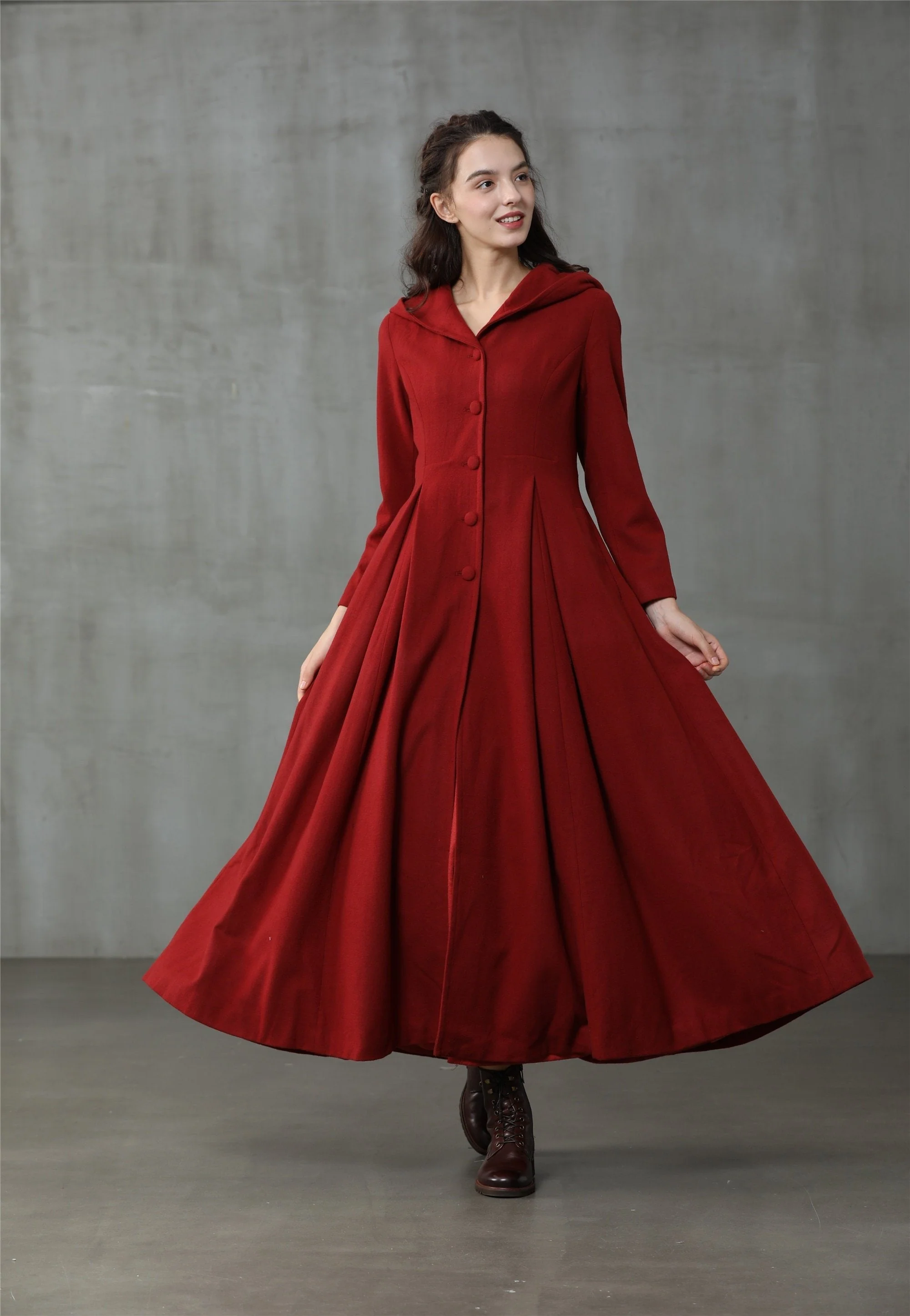 My Fair Lady 26 | Hooded Wool Coat - Image 23