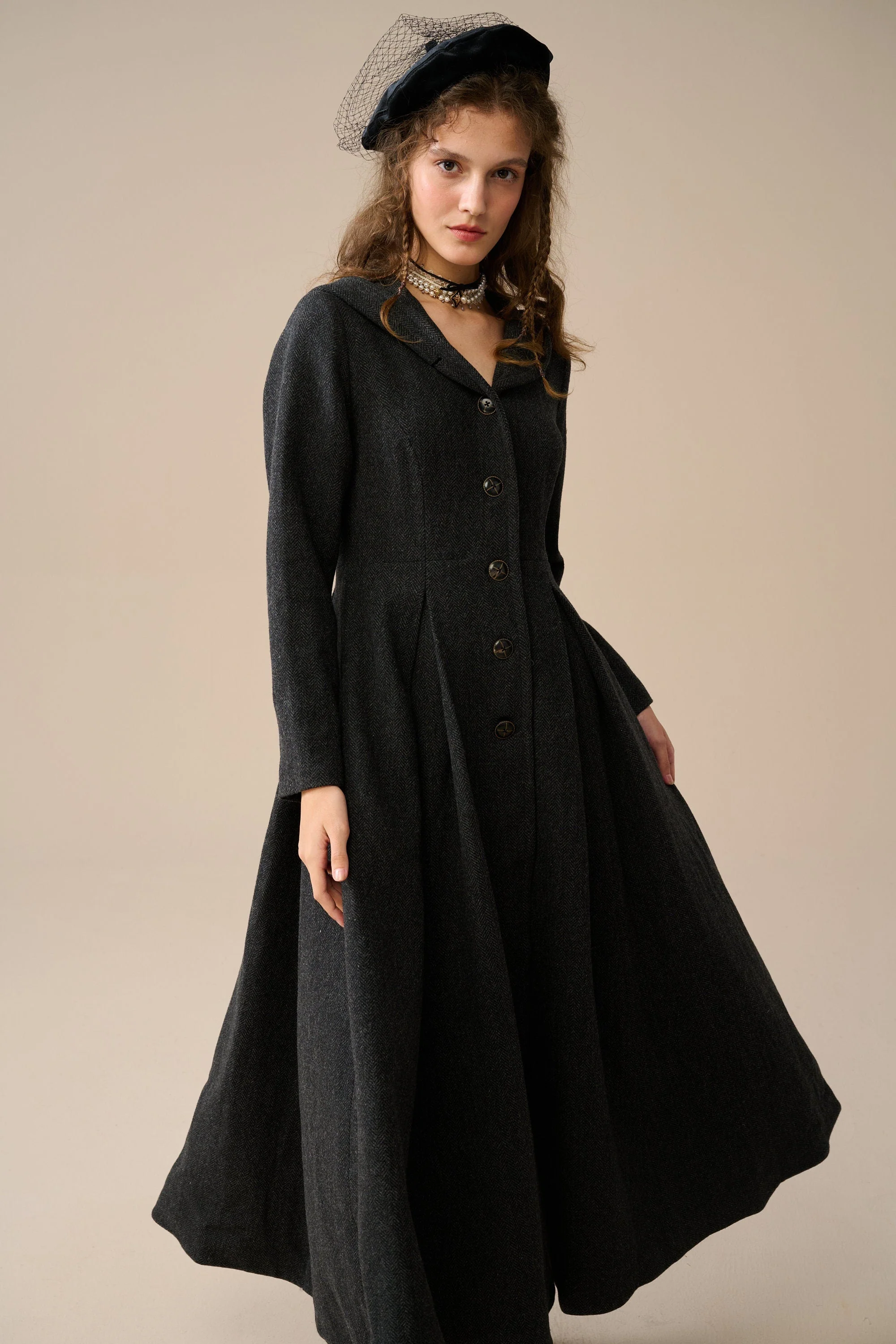 My Fair Lady 26 | Hooded Wool Coat - Image 6