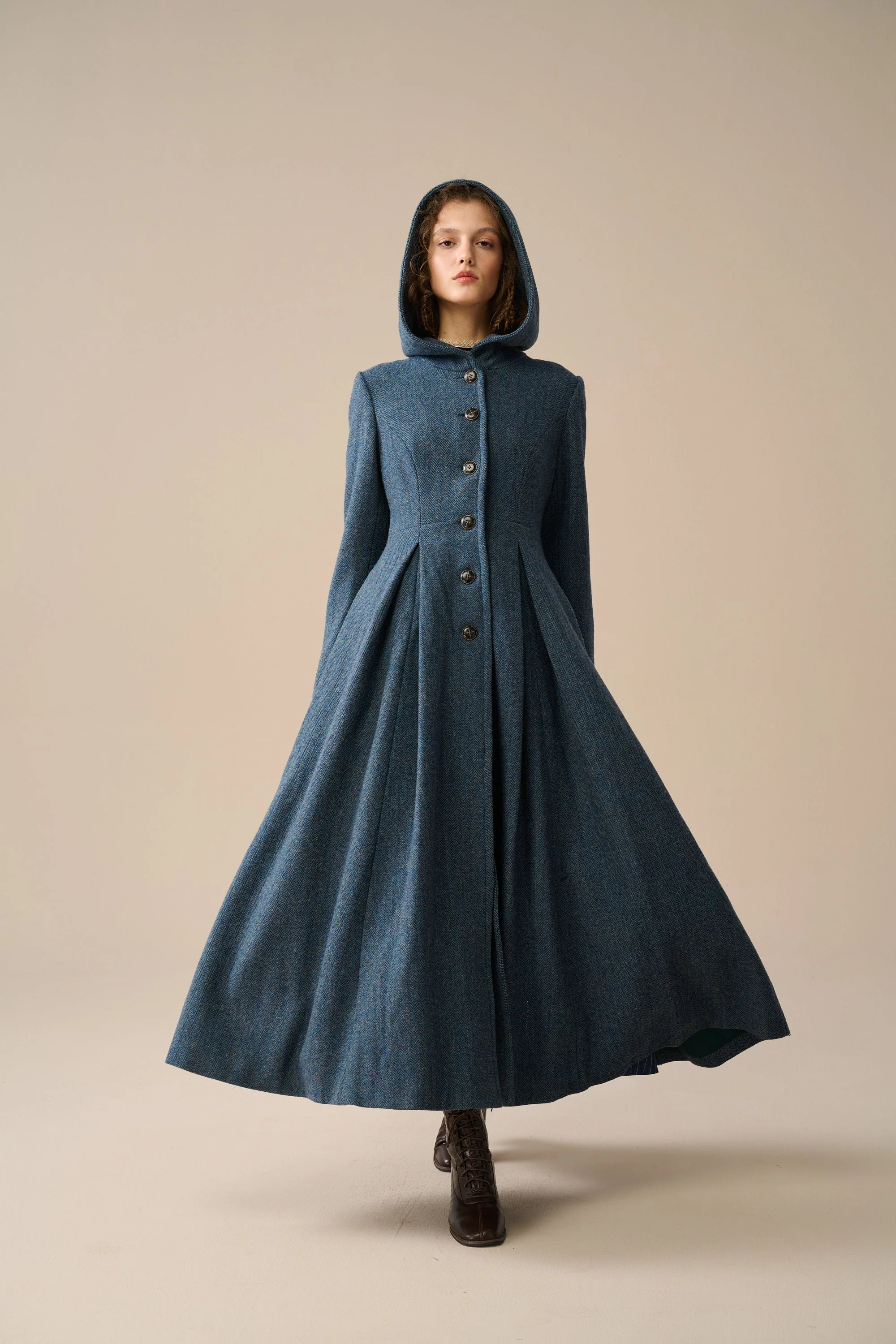 My Fair Lady 26 | Hooded Wool Coat - Image 17