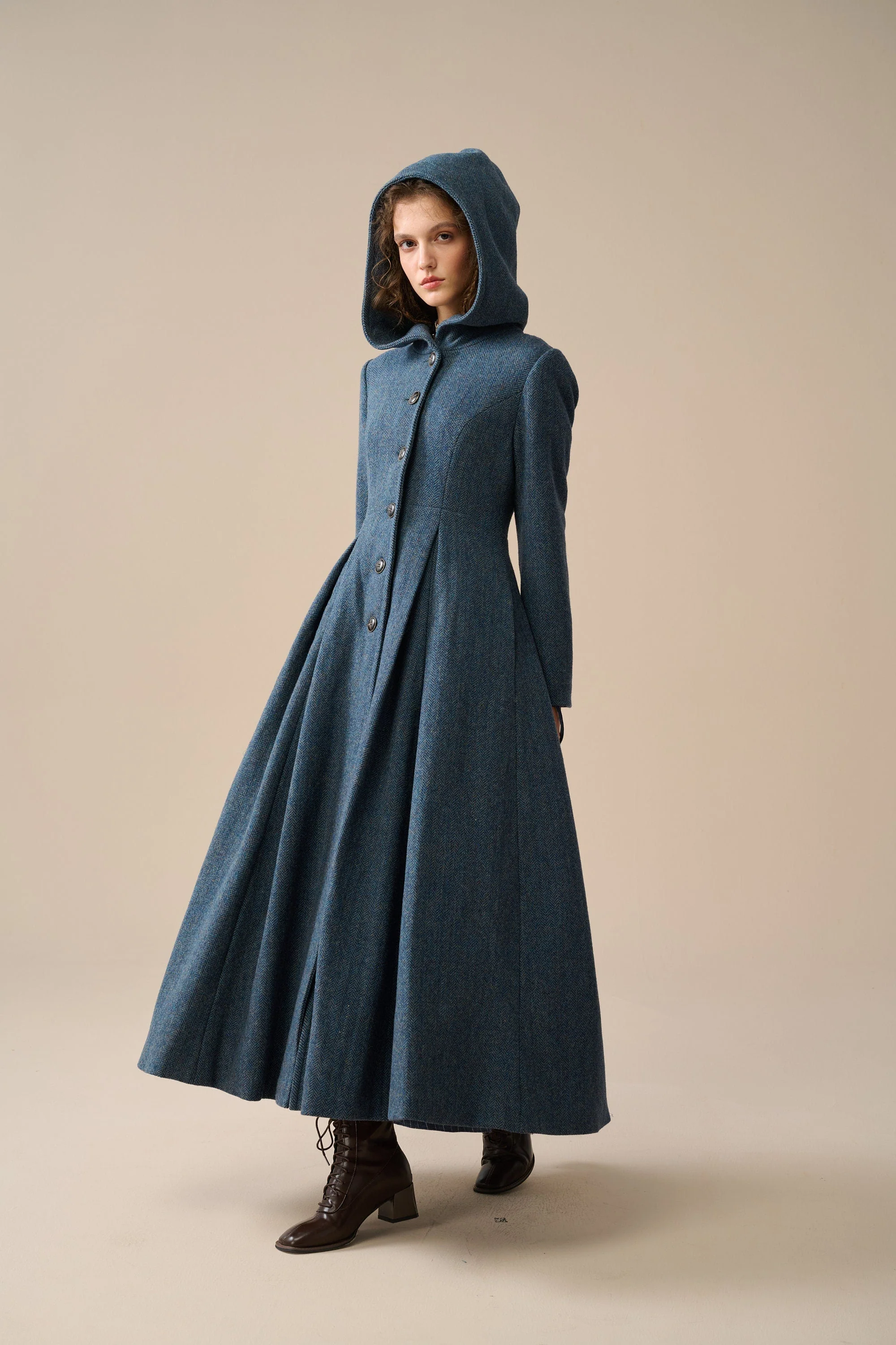 My Fair Lady 26 | Hooded Wool Coat - Image 21