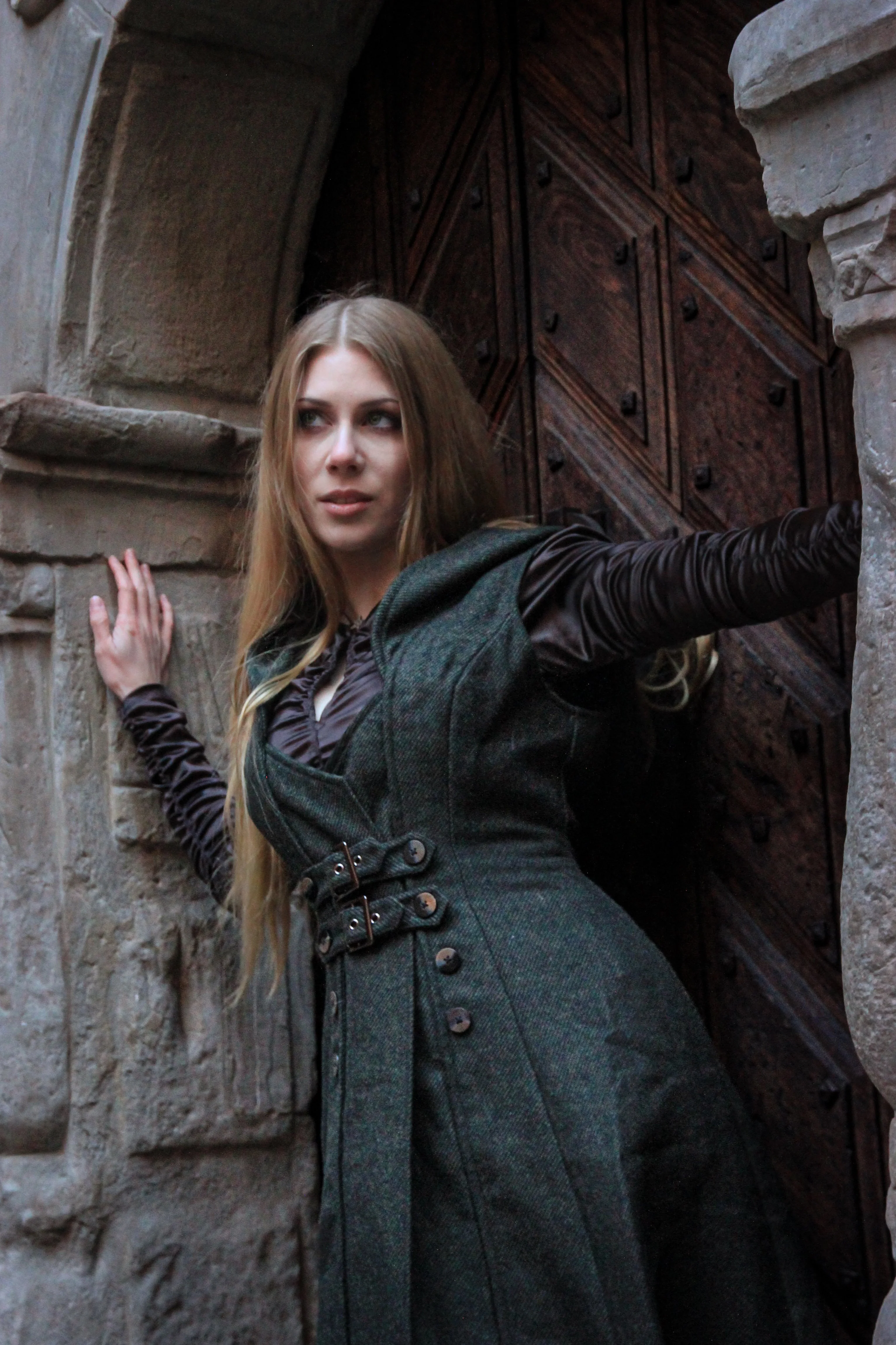 Patricia 21| hooded corset wool dress - Image 4