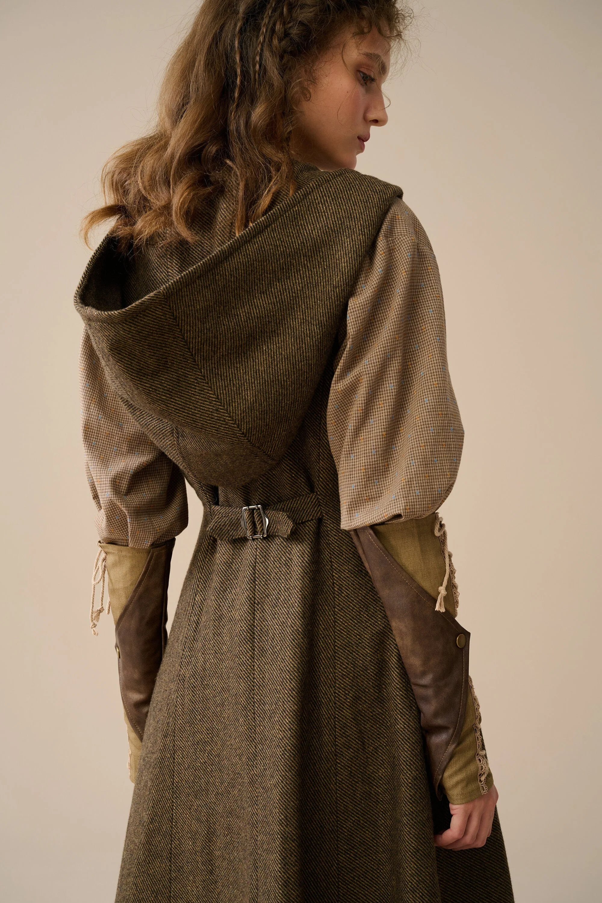Patricia 21| hooded corset wool dress - Image 10