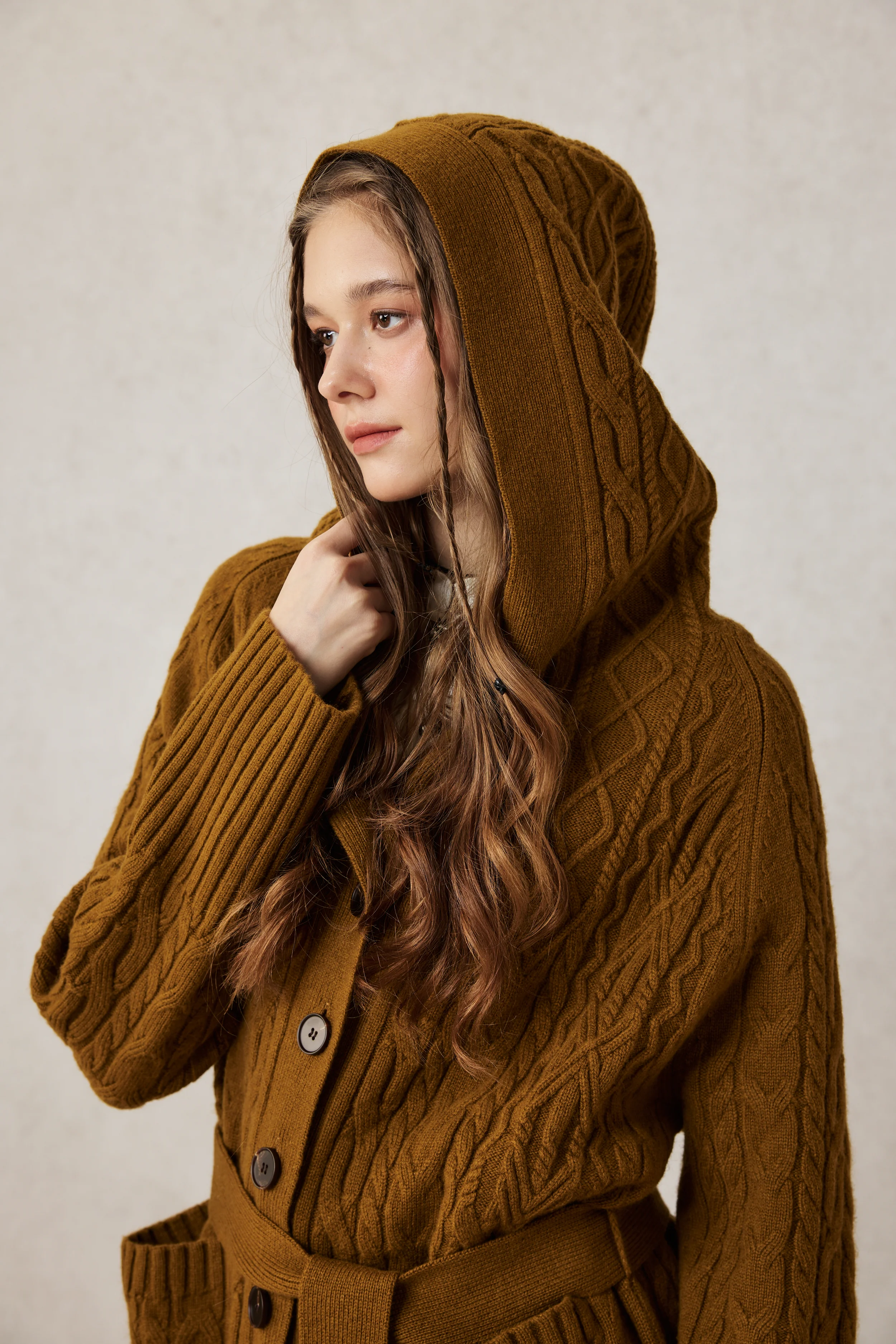 Hudson 15 | 100% wool hooded cardigan coat - Image 17