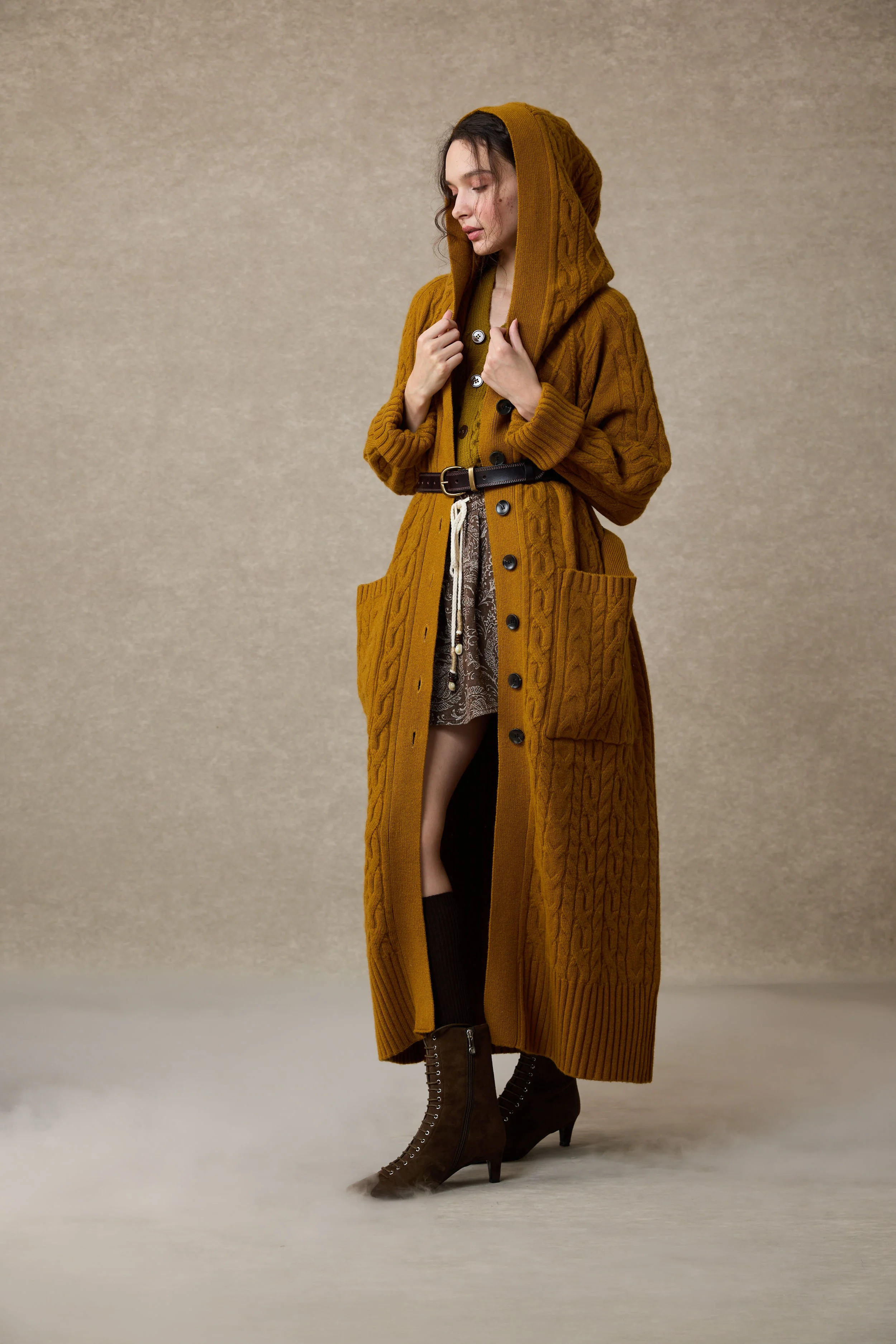 Hudson 15 | 100% wool hooded cardigan coat - Image 21