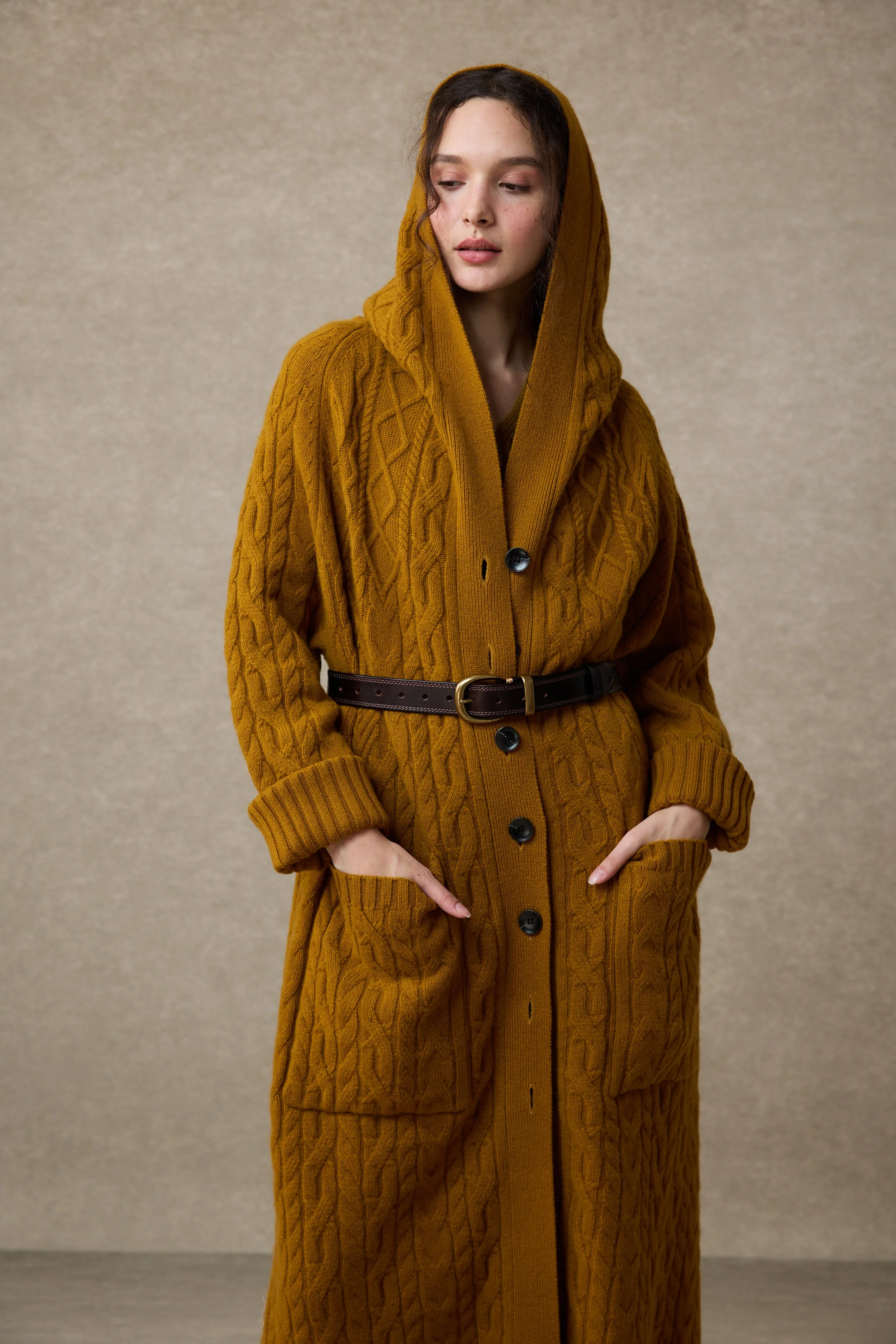 Hudson 15 | 100% wool hooded cardigan coat - Image 23