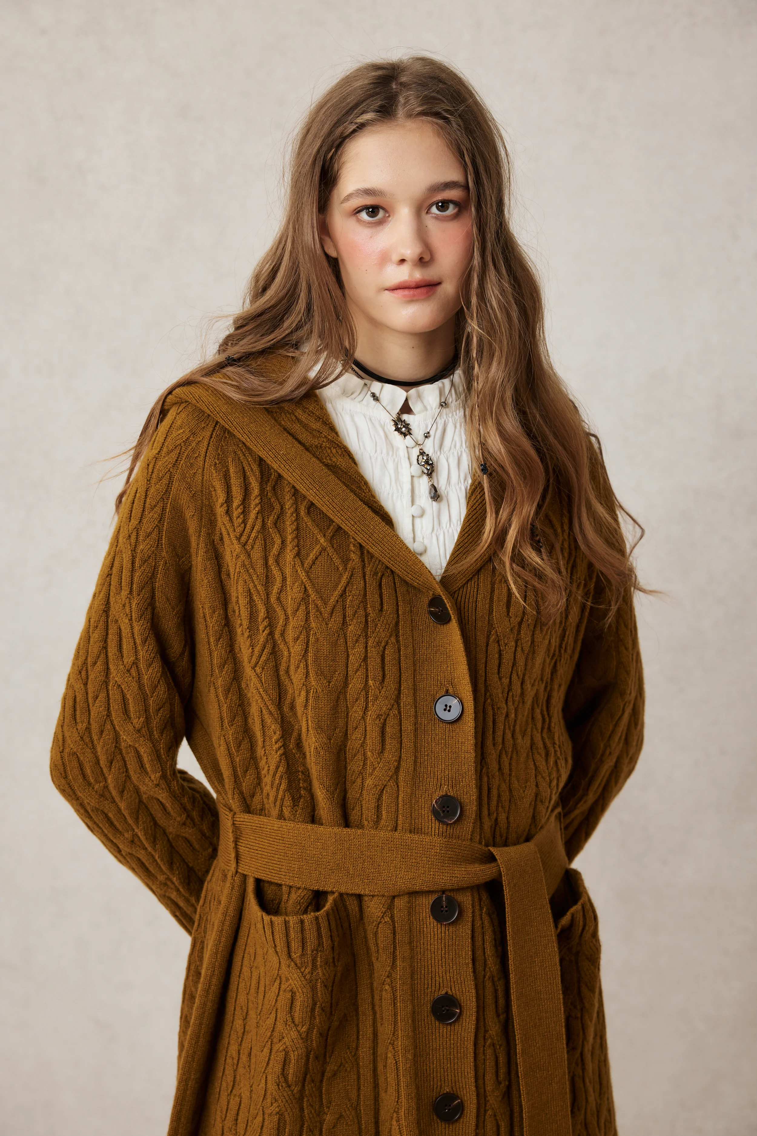 Hudson 15 | 100% wool hooded cardigan coat - Image 14