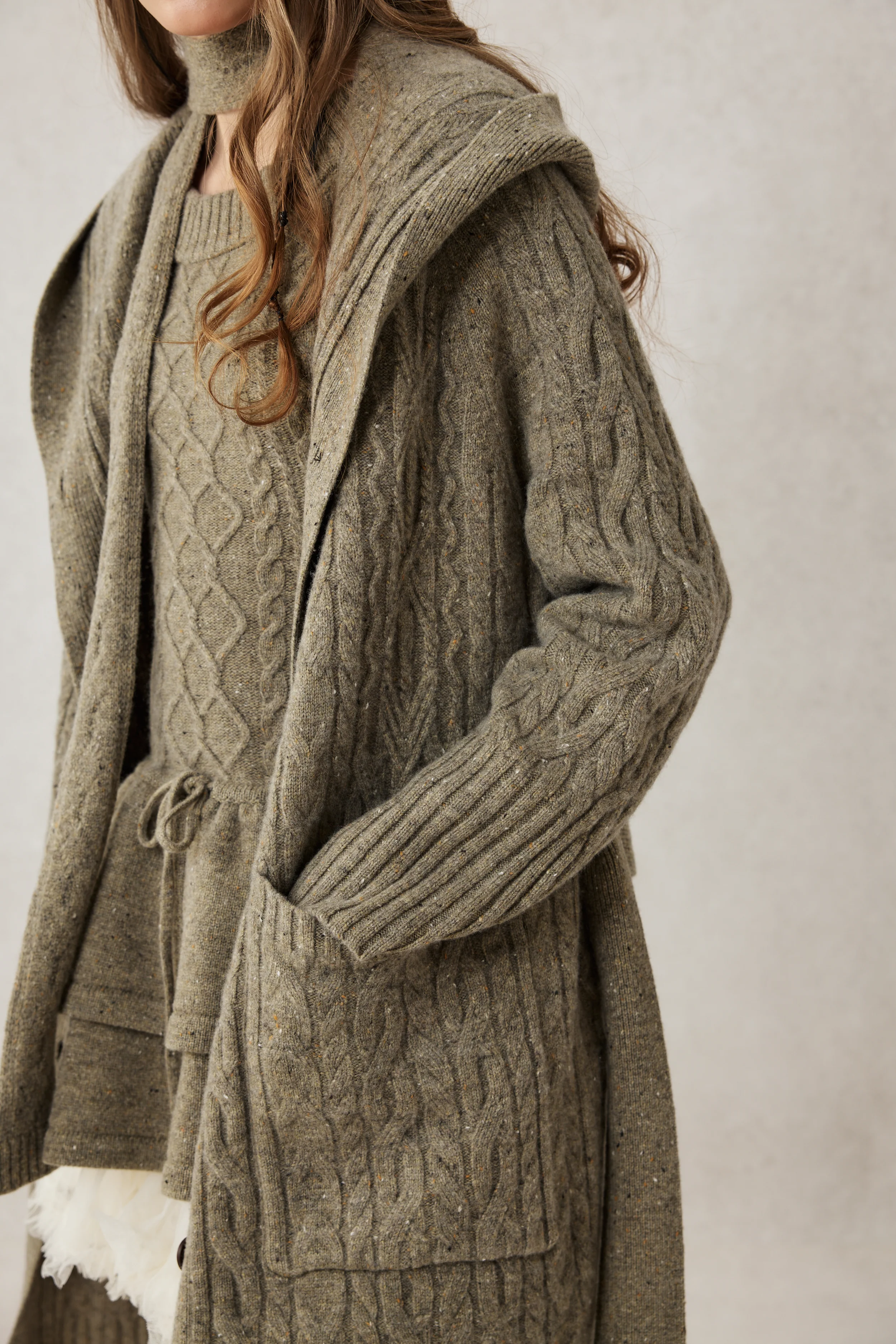 Hudson 15 | 100% wool hooded cardigan coat - Image 4