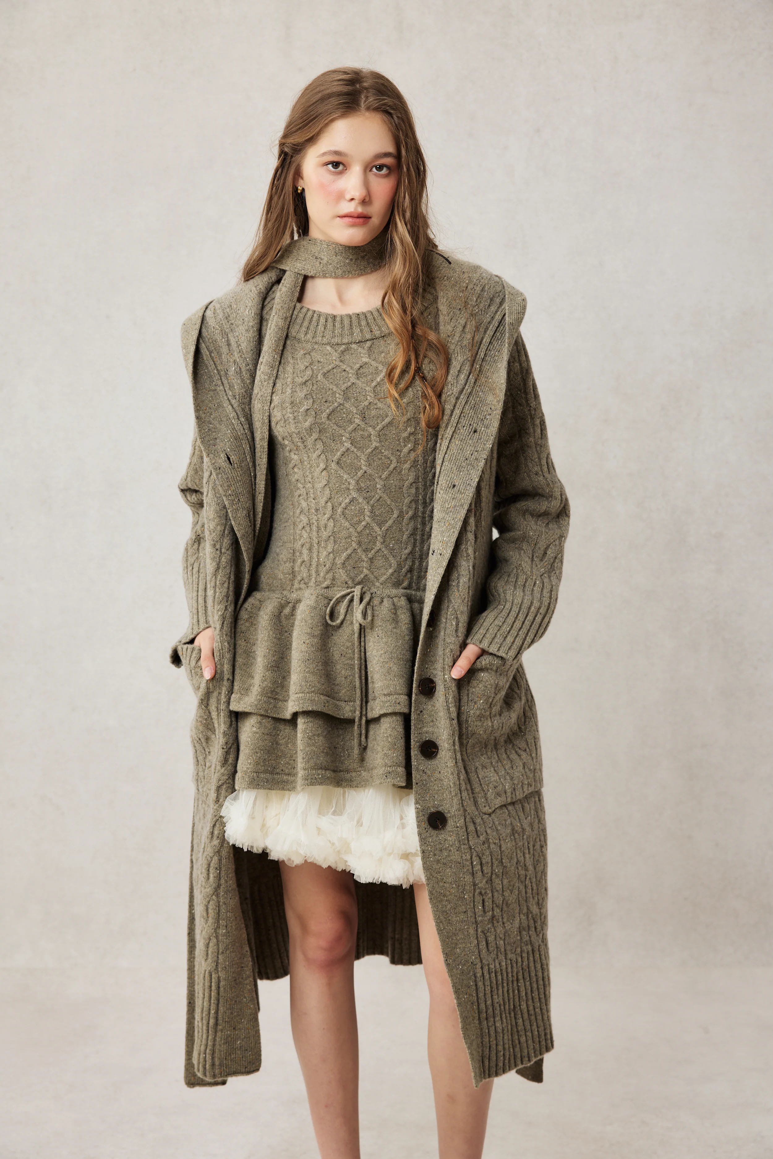 Hudson 15 | 100% wool hooded cardigan coat - Image 22