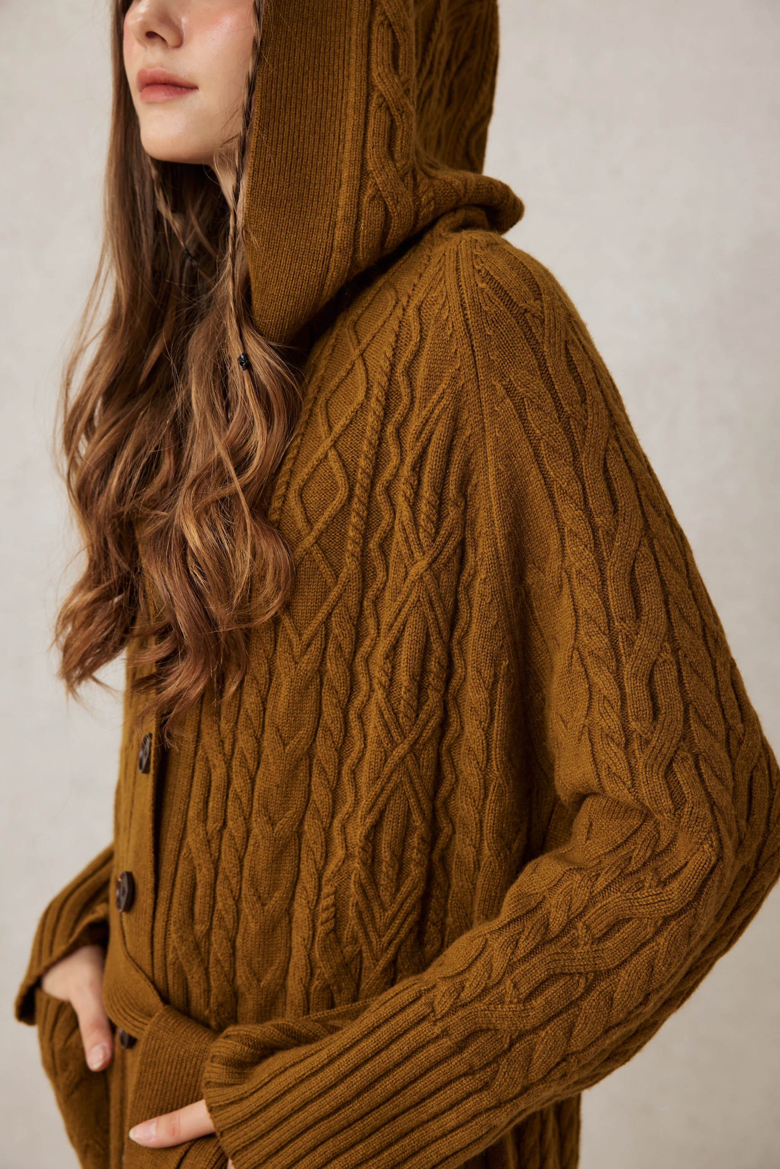 Hudson 15 | 100% wool hooded cardigan coat - Image 4