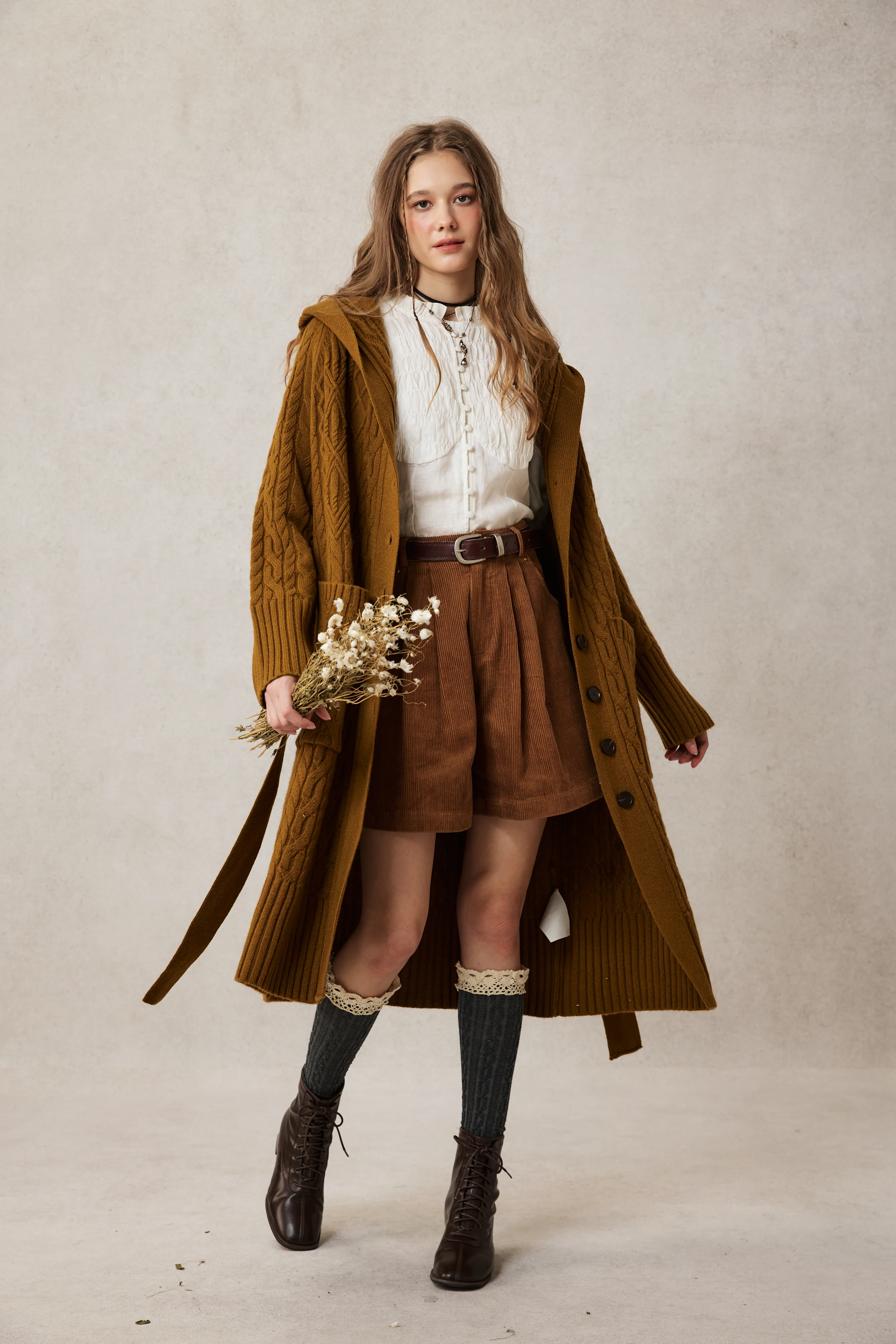 Hudson 15 | 100% wool hooded cardigan coat - Image 6