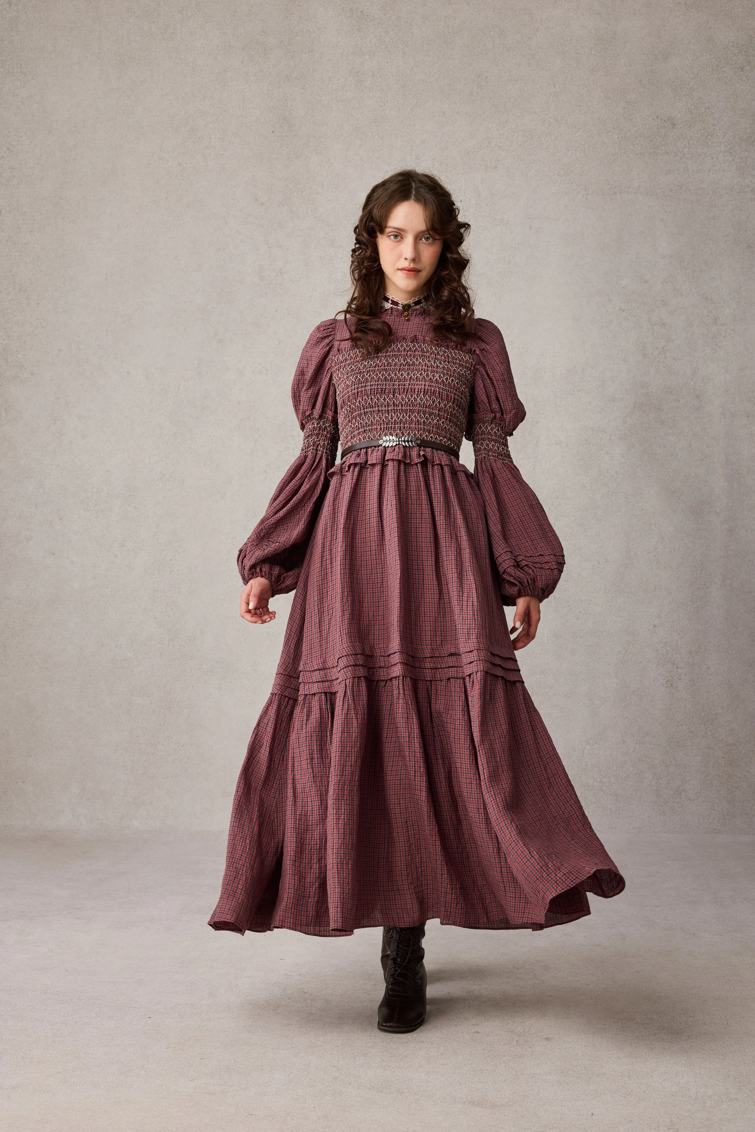 Jane 33 |Edward Smocking Linen Dress Chemise - Image 11