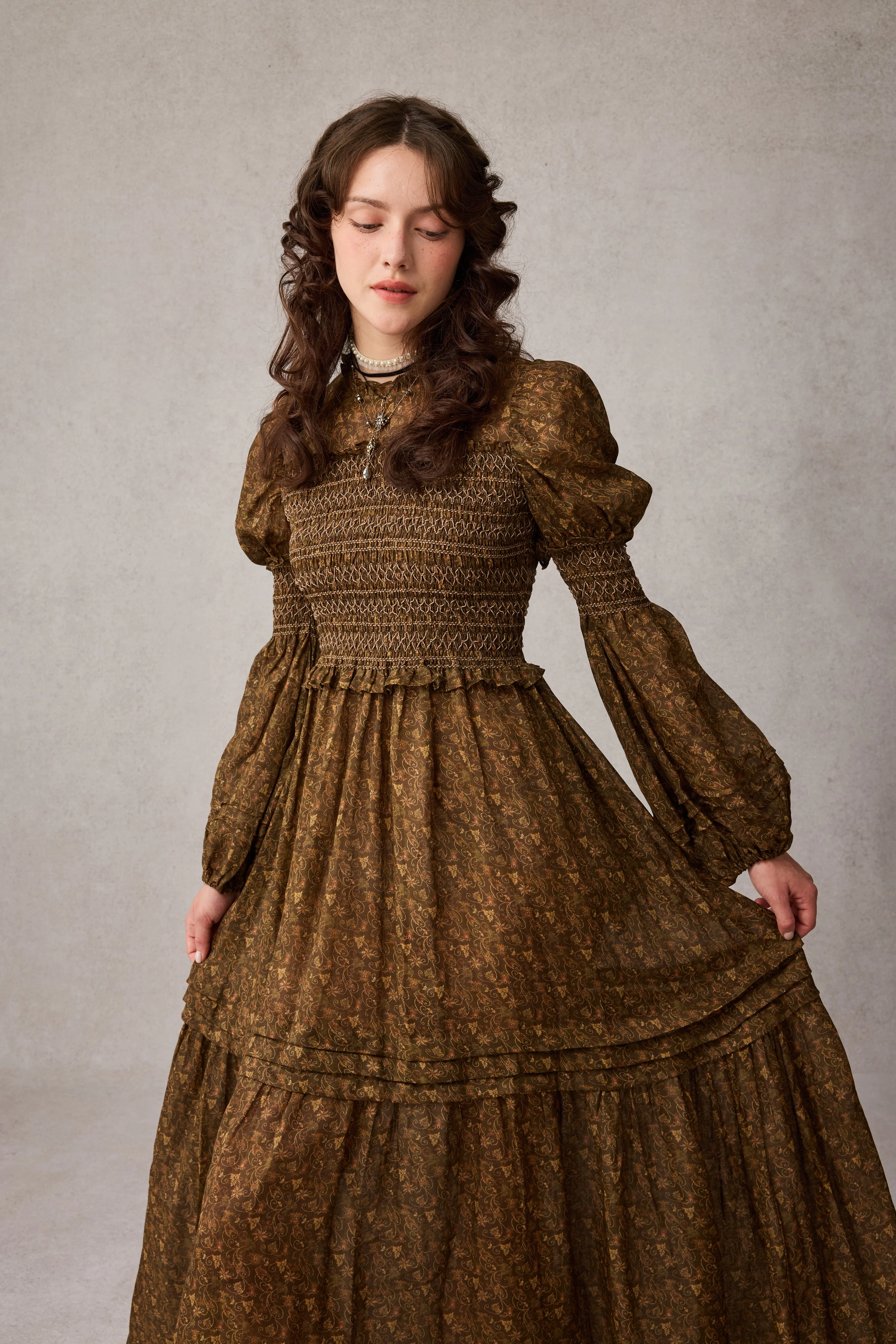 Jane 33 |Edward Smocking Linen Dress Chemise - Image 17
