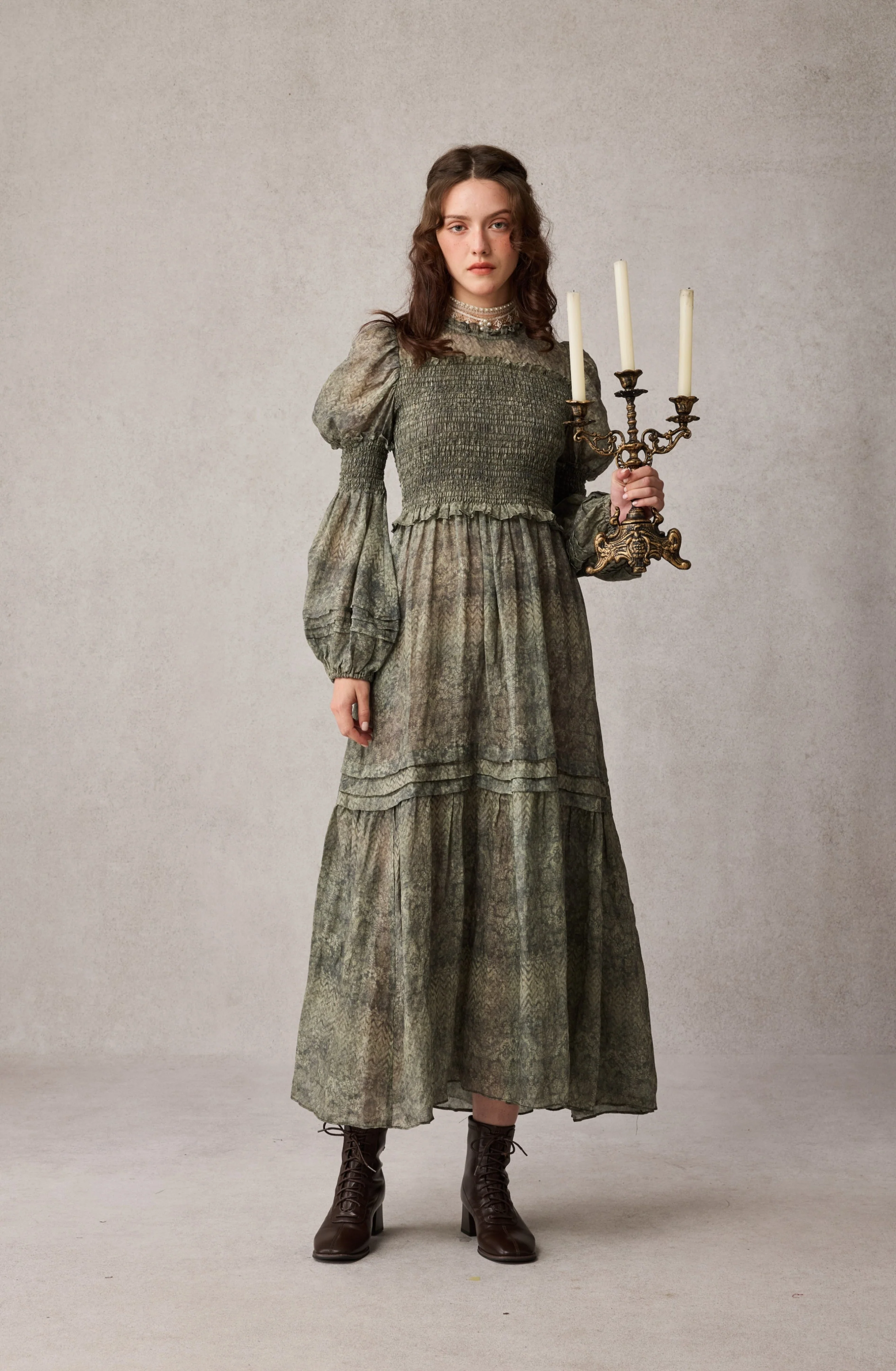 Jane 33 |Edward Smocking Linen Dress Chemise - Image 19