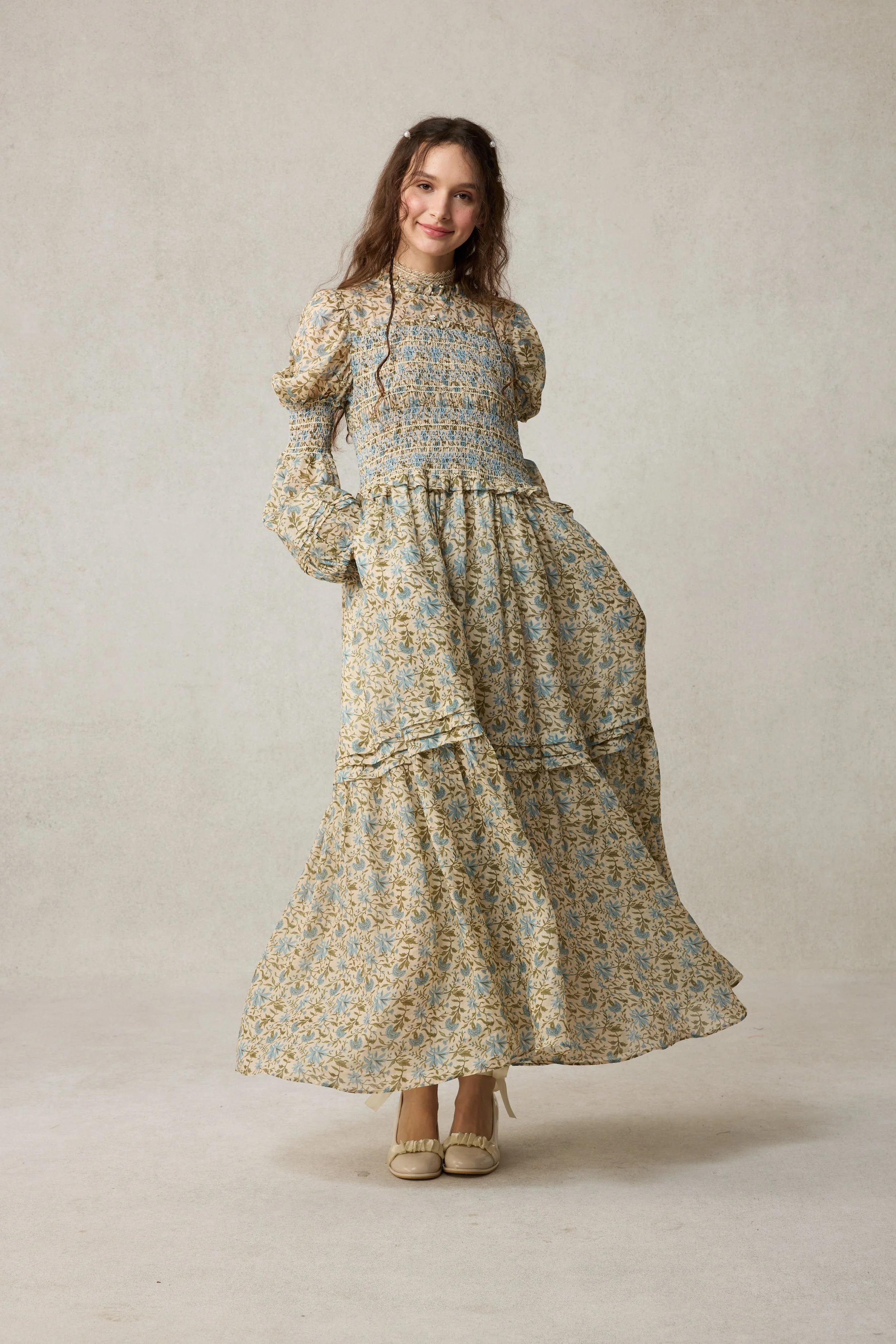 Jane 33 |Edward Smocking Linen Dress Chemise - Image 23