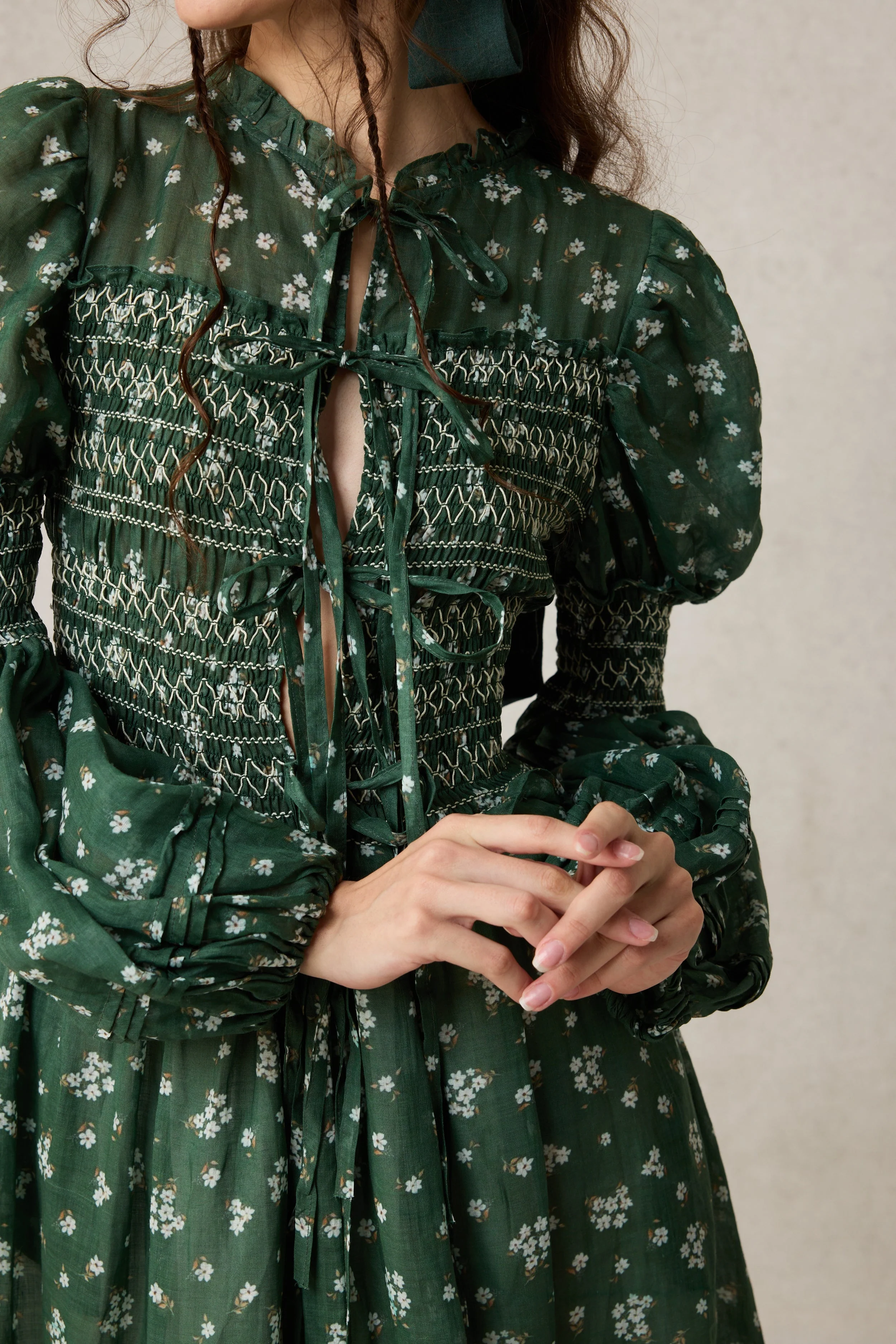 Jane 33 |Edward Smocking Linen Dress Chemise - Image 25